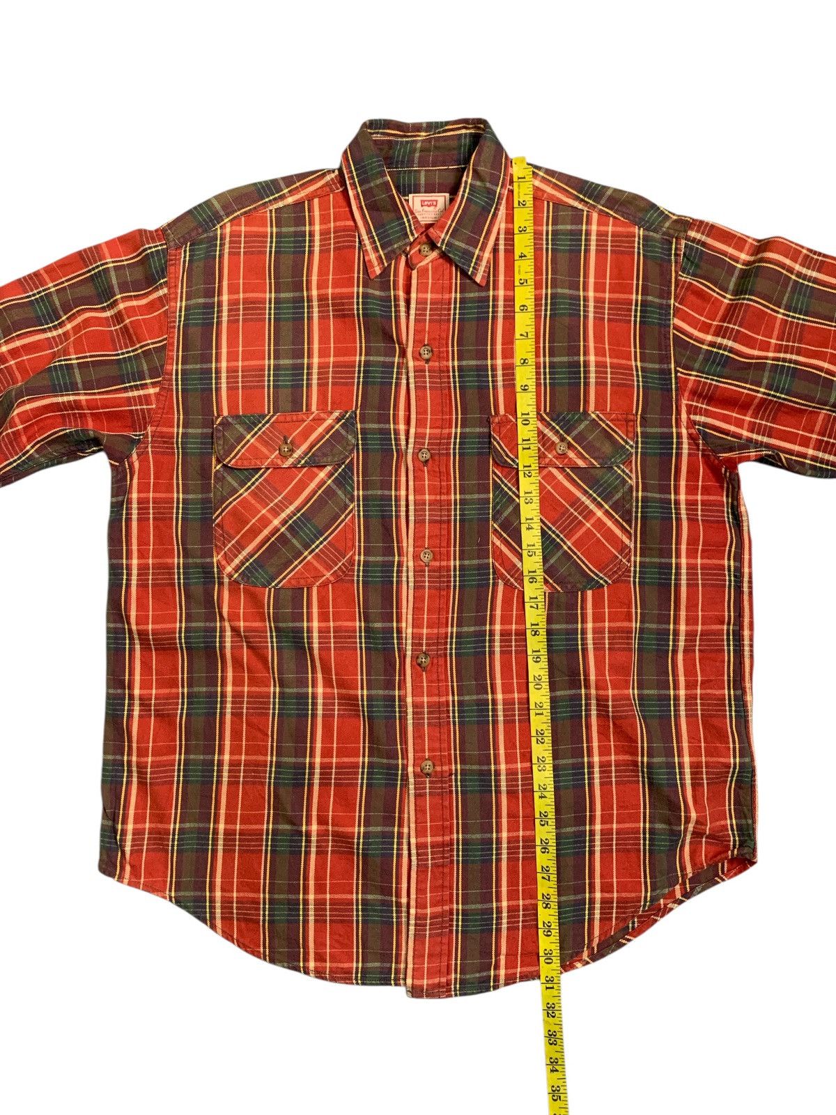 Levi's Rare Design Levi’s Red Plaid Button Up Shirts Size US M / EU 48-50 / 2 - 9 Thumbnail