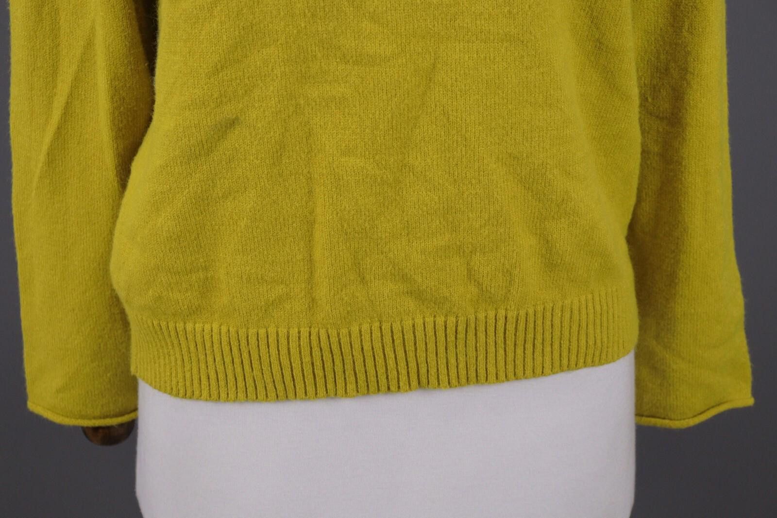 Designer Anthropologie Yellow Boat Neck Jumper Blend Sweater Size M Size M / US 6-8 / IT 42-44 - 3 Thumbnail