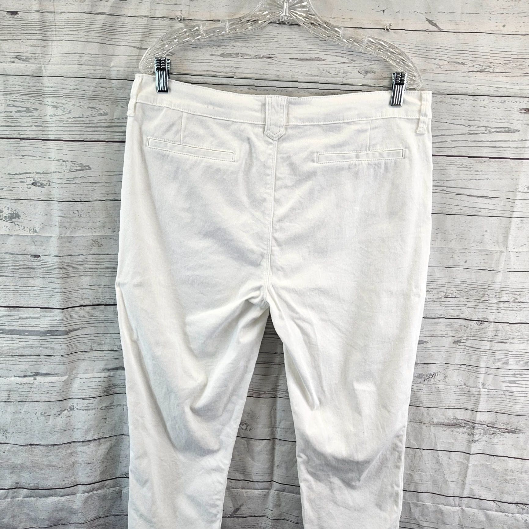 NYDJ VINTAGE? [No] NYDJ Womens Ankle Jeans 14 White High Rise Cotton Blend Size 14 Jeans Womens White Ankle High Rise 27.5 Inseam Woman? Size 36" / US 14 / IT 50 - 4 Thumbnail