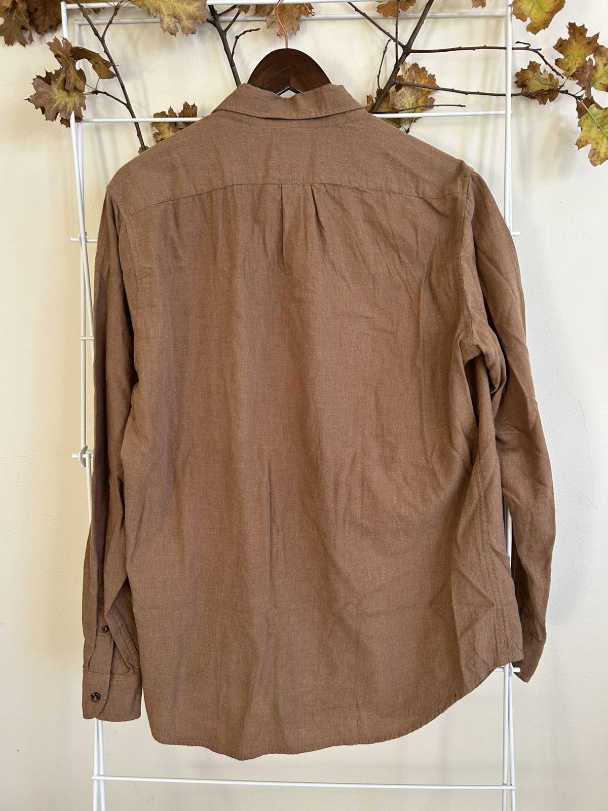 J.Crew Vintage J Crew brushed twill button shirt in brown Size US M / EU 48-50 / 2 - 2 Thumbnail