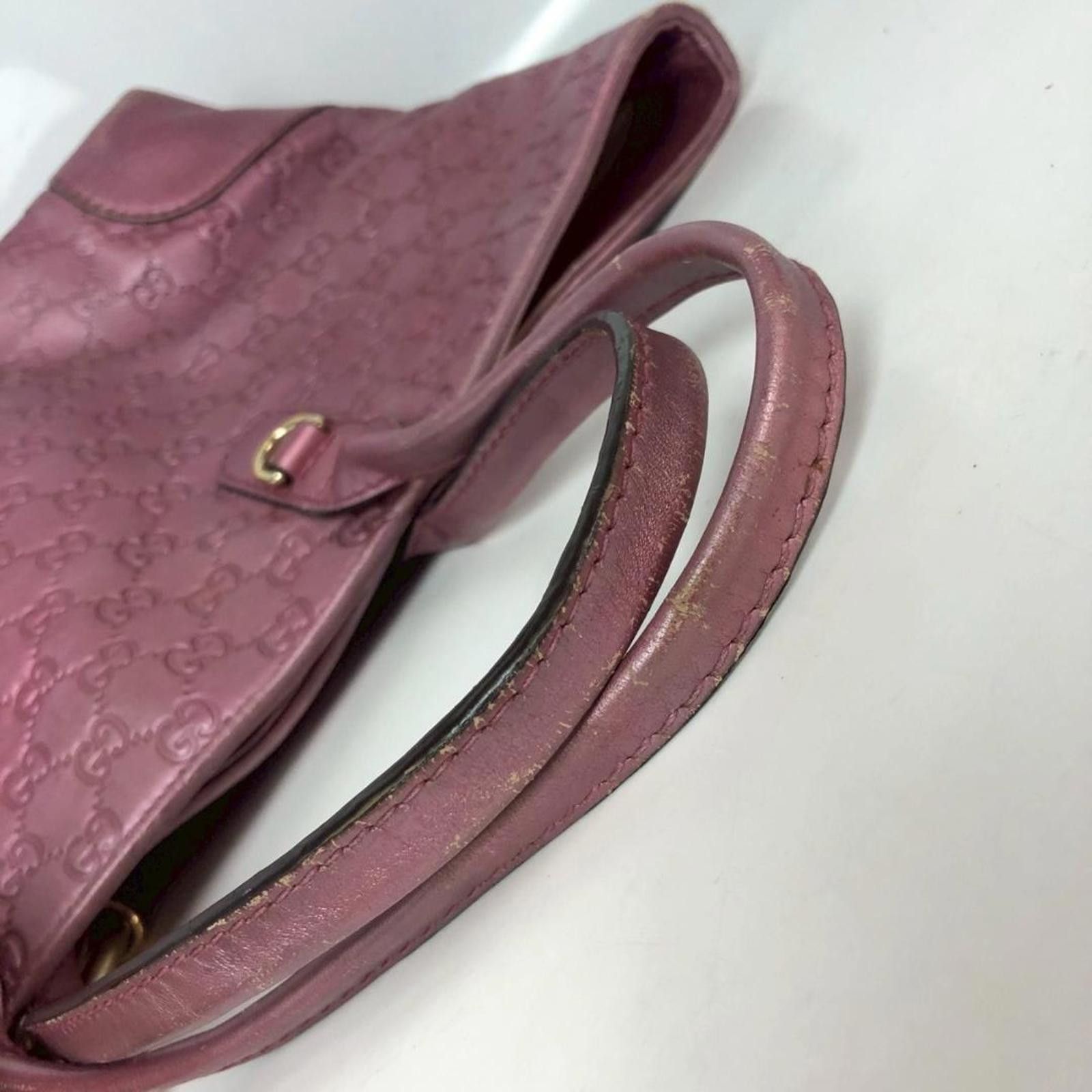 Gucci Gucci - Pink Monogram Leather Tote Bag Size ONE SIZE - 9 Thumbnail