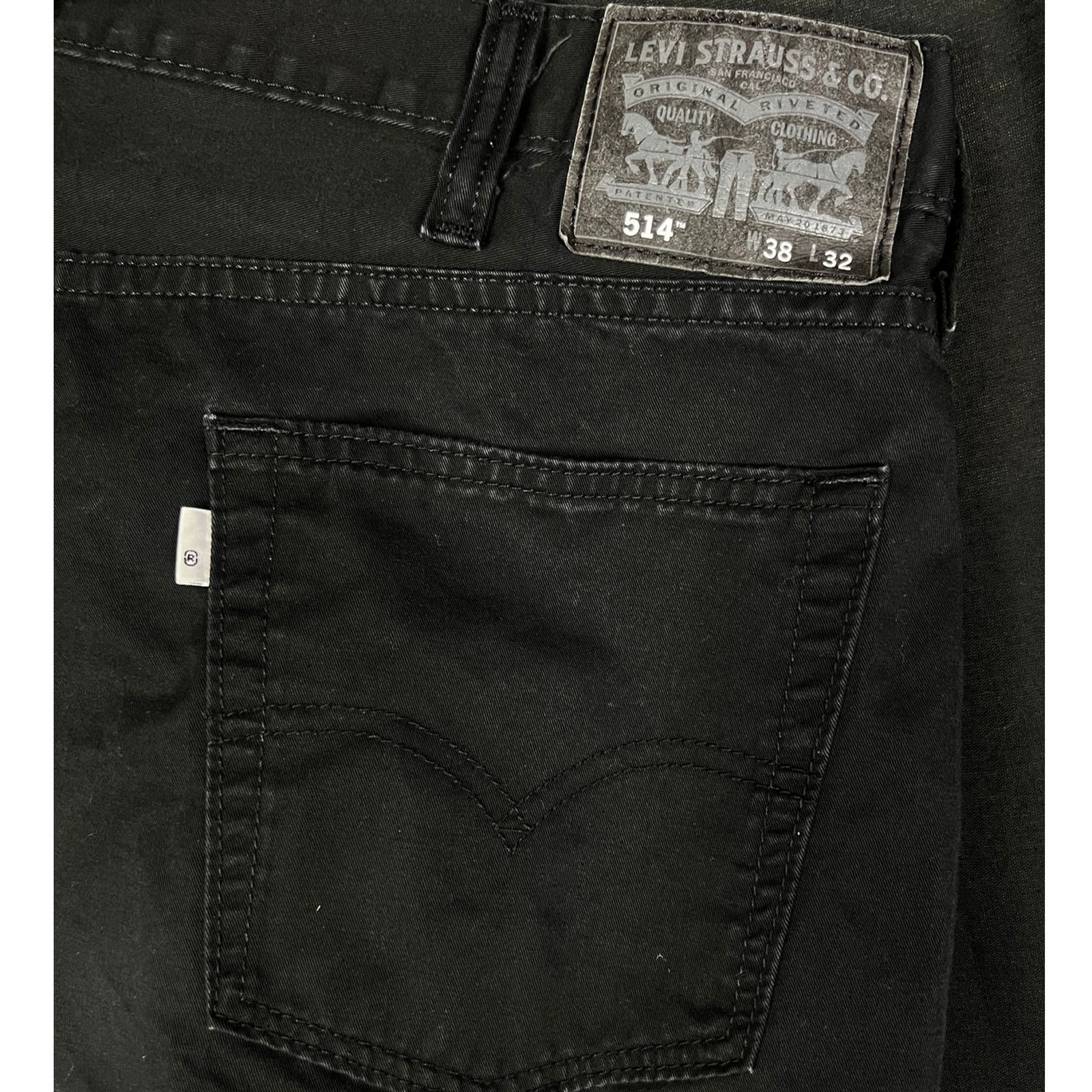 Levi's Levis 514 Straight Fit Pants Mens 38x32* Black Cotton Twill Size US 38 / EU 54 - 4 Thumbnail