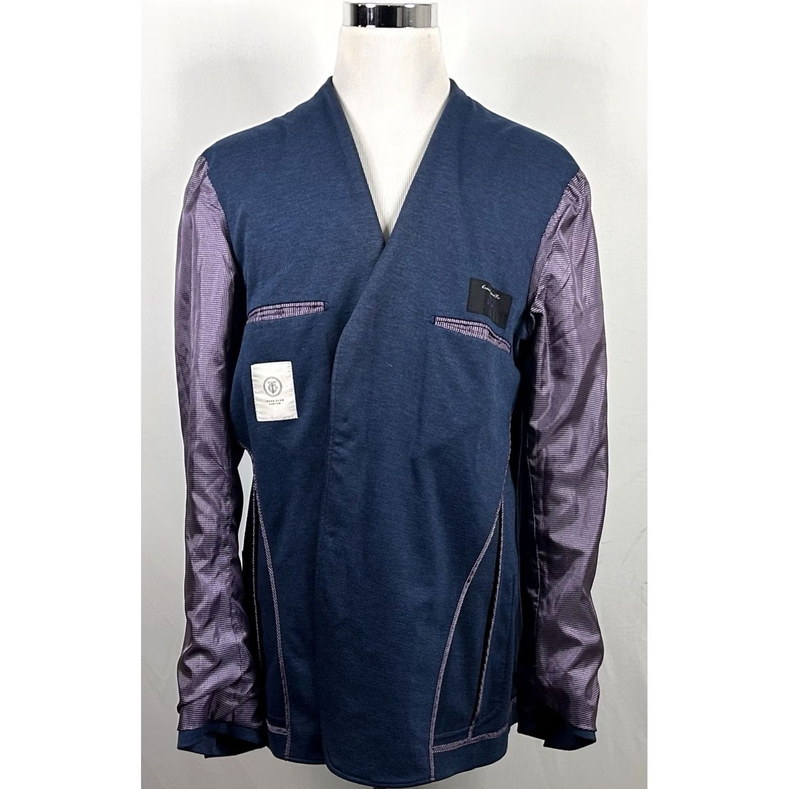 Vintage Trunk Club Custom Sport Coat Blue Two Button Double Vented 44L Size US S / EU 44-46 / 1 - 6 Thumbnail
