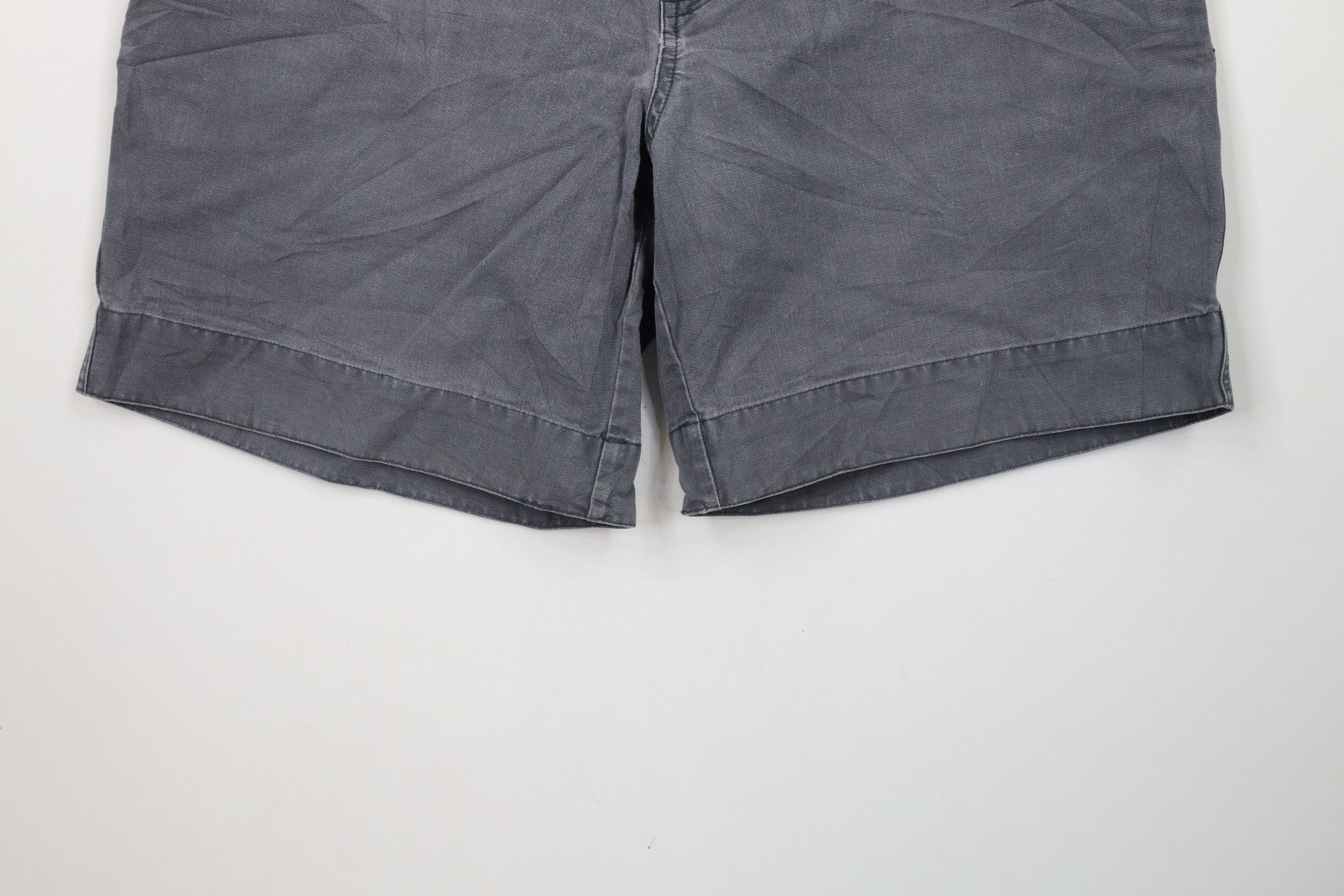 Columbia × Vintage Vintage 90s Columbia Spell Out Above Knee Canvas Shorts Gray Size US 32 / EU 48 - 4 Thumbnail