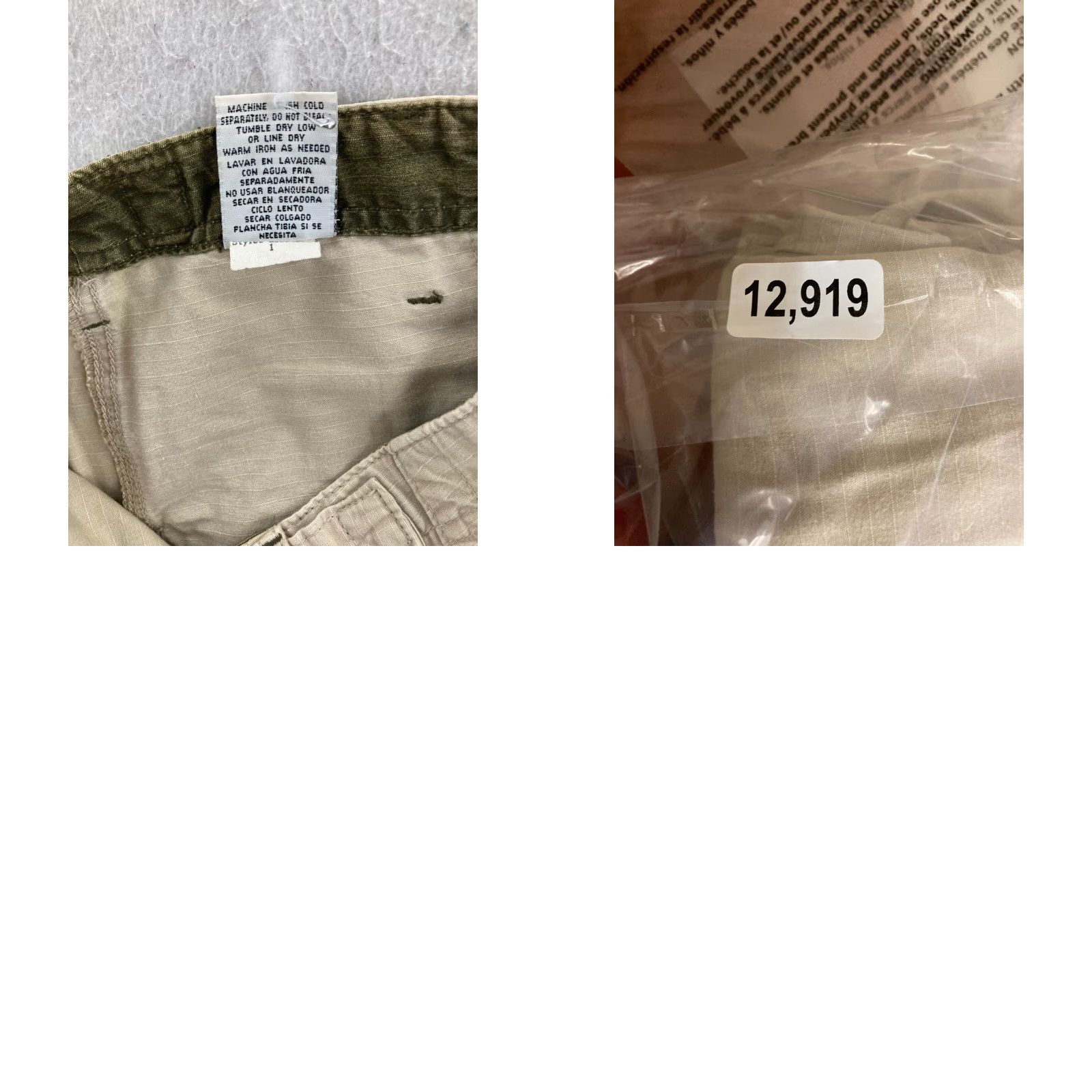 Vintage LEI Capri Pants Womens Cropped Low Waist Beige 100% Cotton Straight Leg 21in Inseam Pants Womens Size 25" / US 0 / IT 36 - 9 Thumbnail