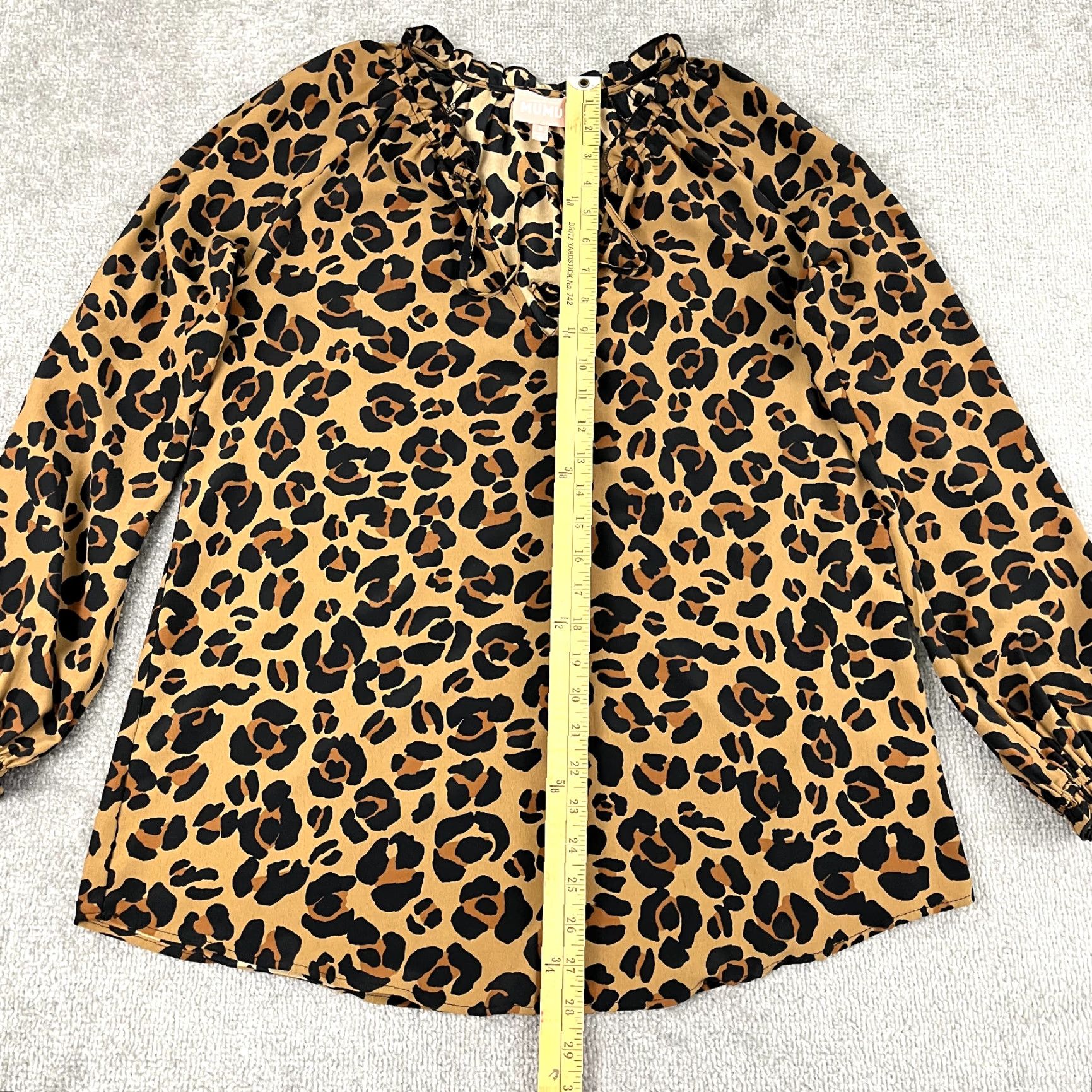 Vintage SHOW ME YOUR MUMU Blouse Women Small Charlene Cheetah Print Tunic Top Light Puff Size S / US 4 / IT 40 - 4 Thumbnail