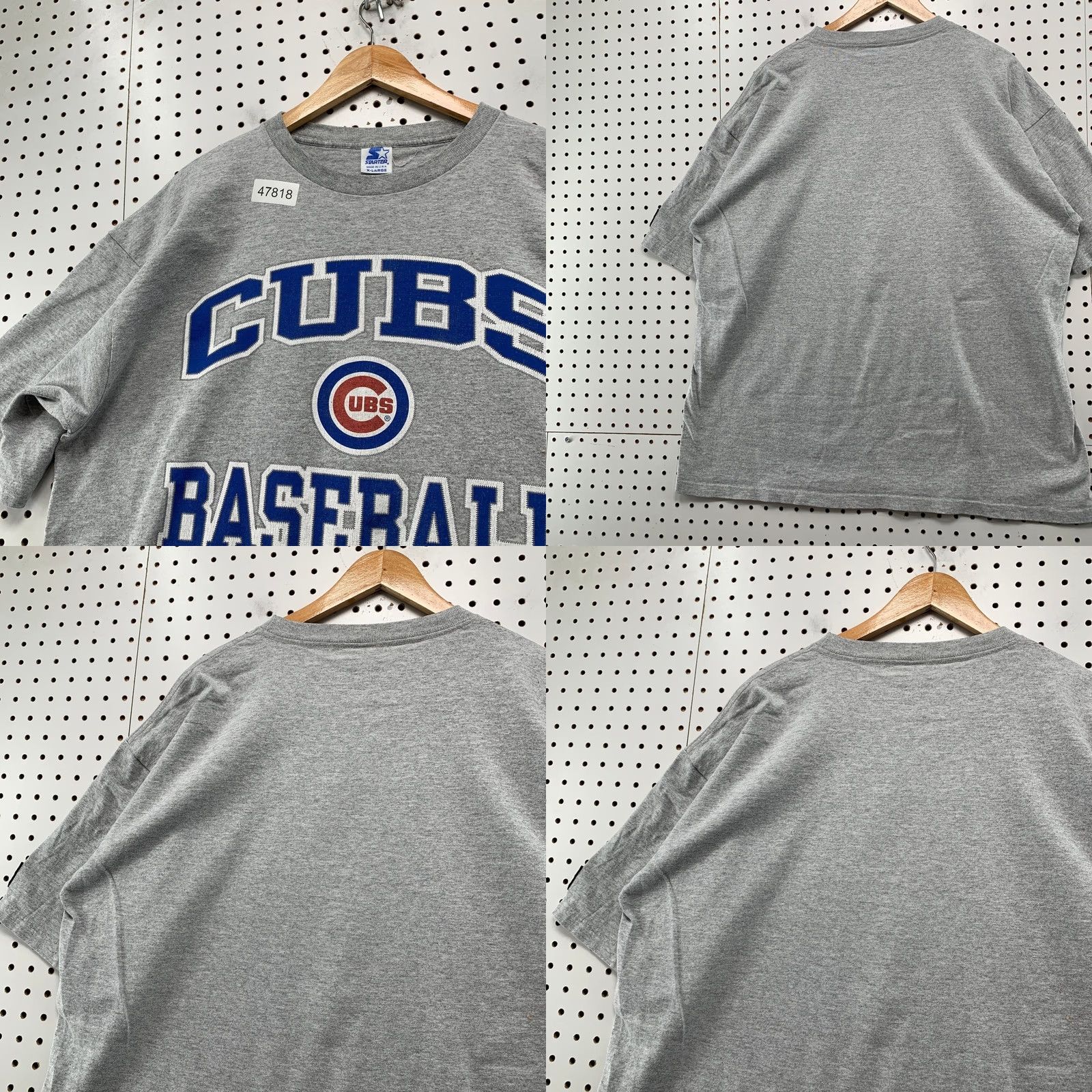 Starter VINTAGE Chicago Cubs T Shirt Mens XL Gray Starter 90s Made USA Size US XL / EU 56 / 4 - 10 Thumbnail