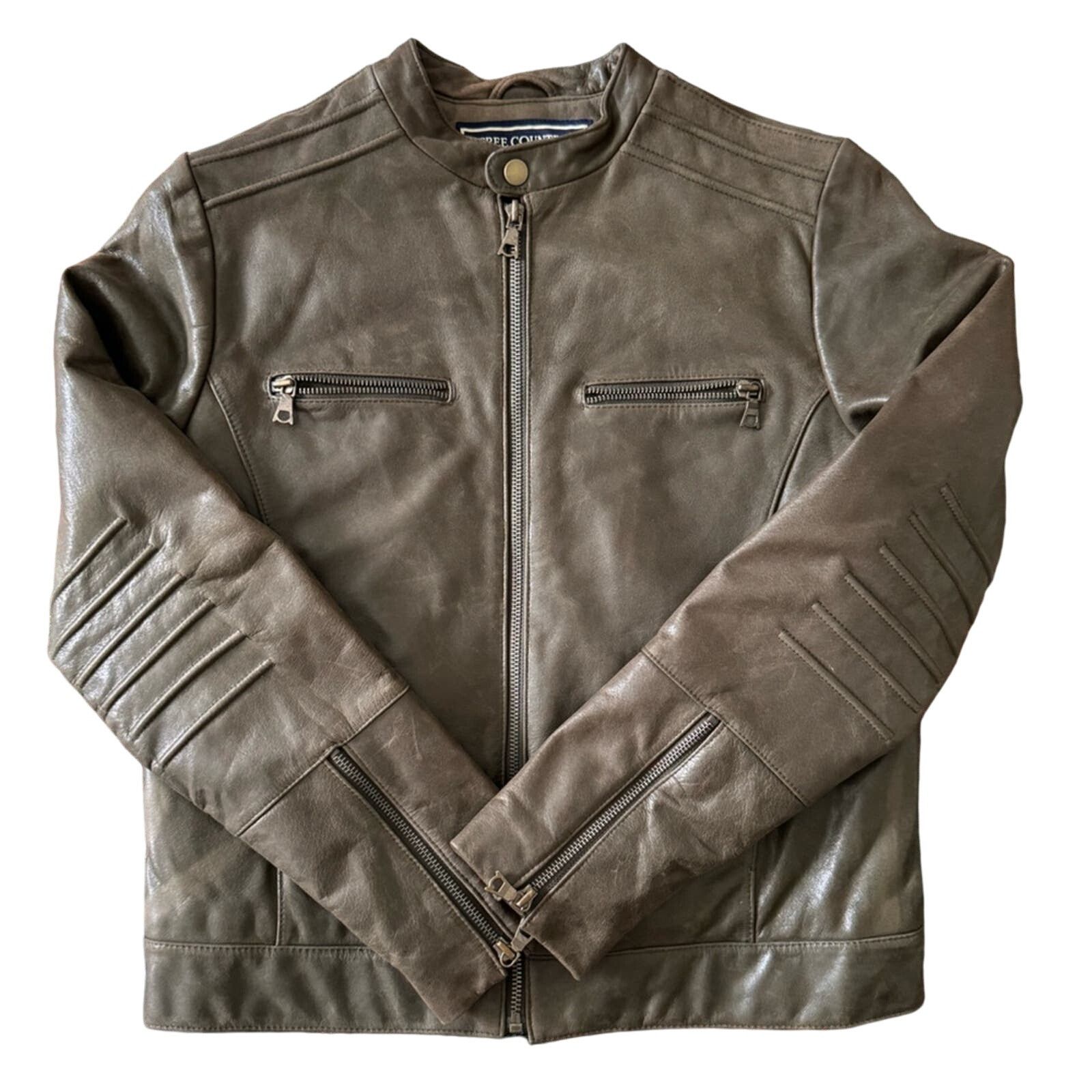 Free Country Vintage leather motorcycle style jacket Size S / US 4 / IT 40 - 1 Thumbnail