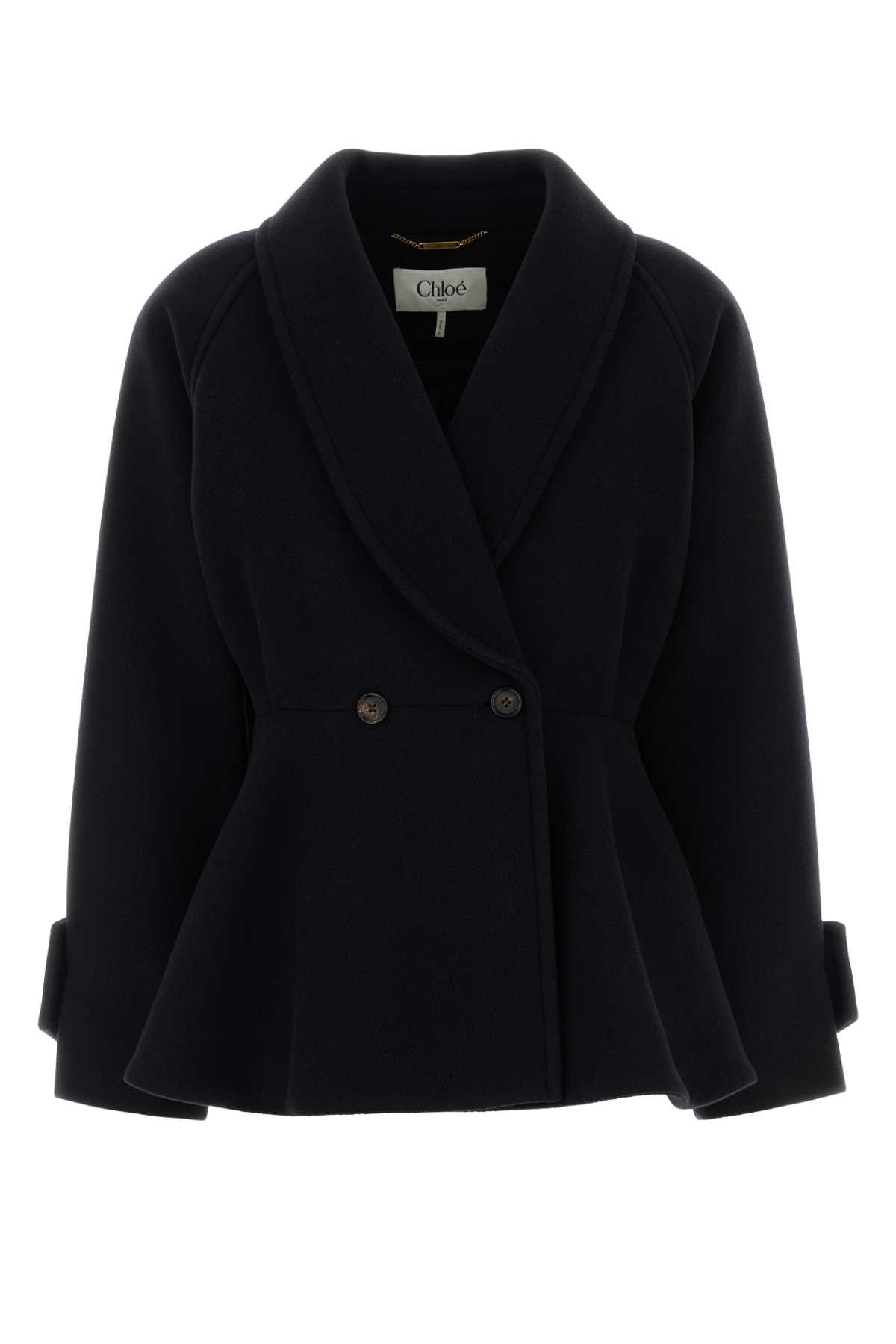 Chloe Black Wool Blend Coat Size M / US 6-8 / IT 42-44 - 1 Thumbnail