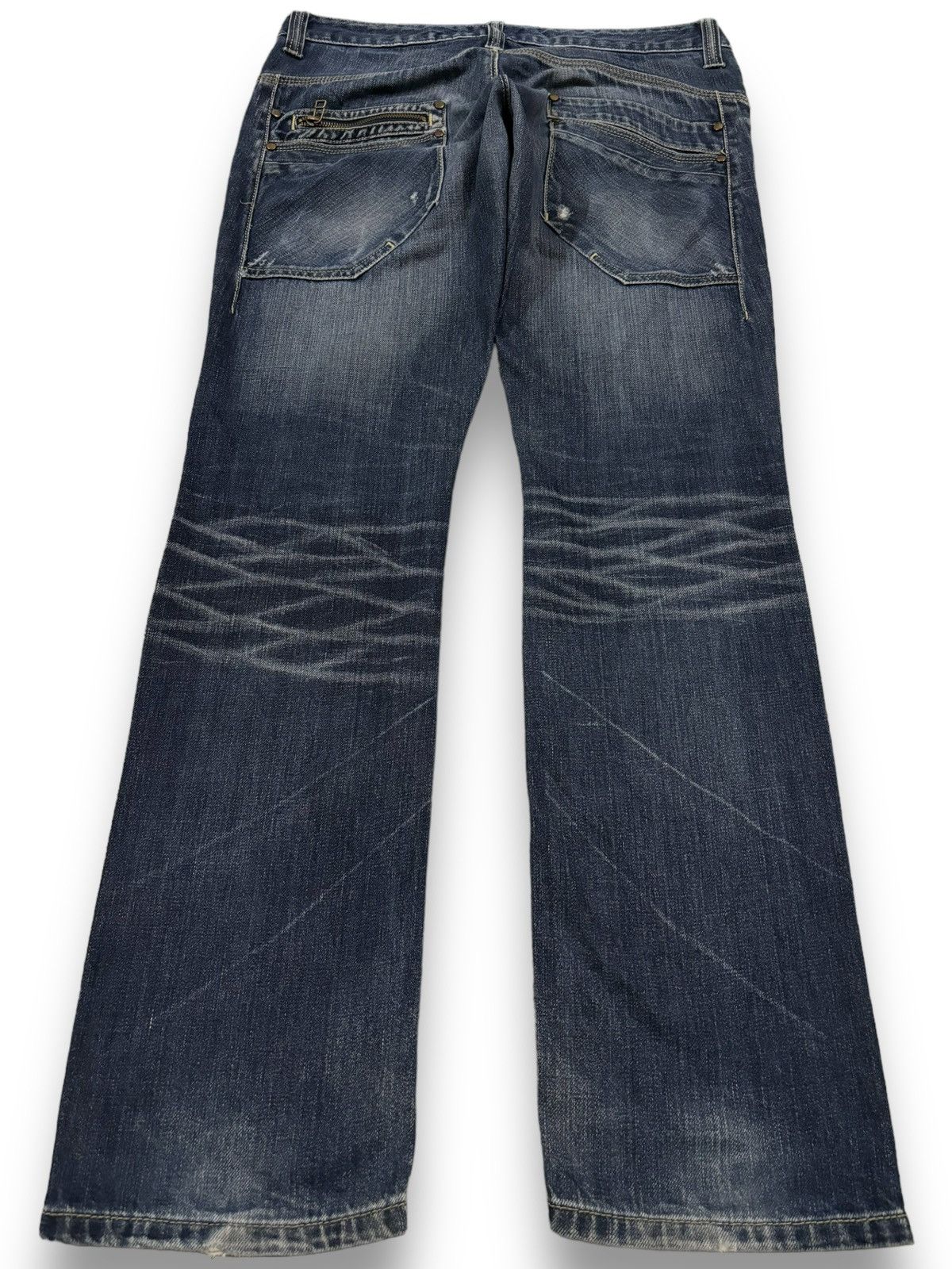 Number (N)ine Japanese Brand Whiskers Distressed Jeans Number (N)ine Style Size US 32 / EU 48 - 2 Thumbnail
