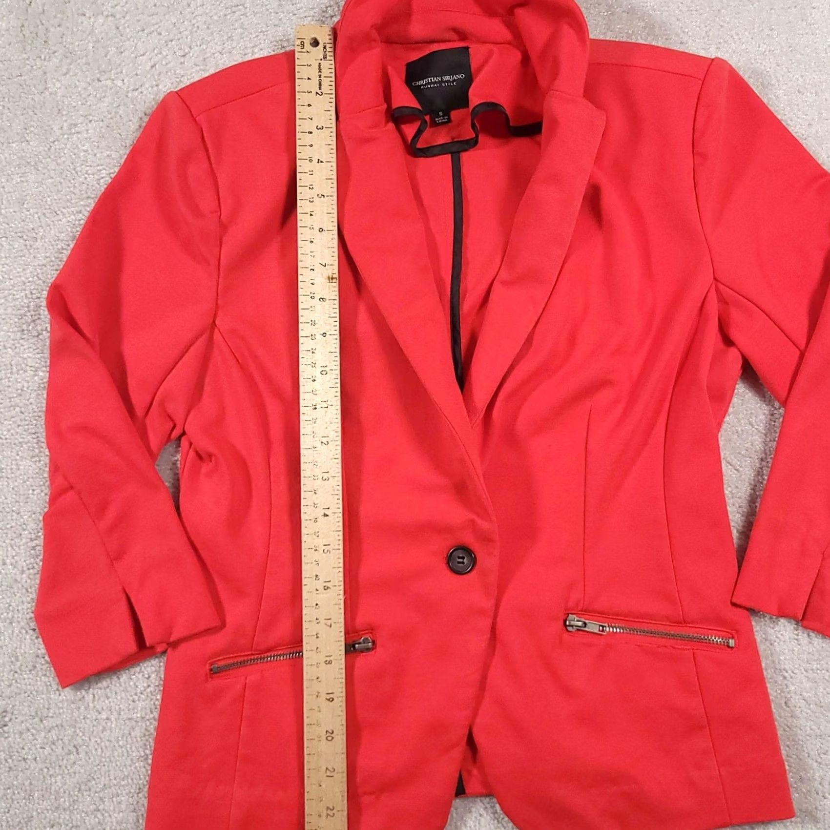 Christian Siriano Christian Siriano Blazer Womens Small Coral Runway Style Career Jacket Stretch Jacket/Coat Blazer Size S / US 4 / IT 40 - 6 Thumbnail