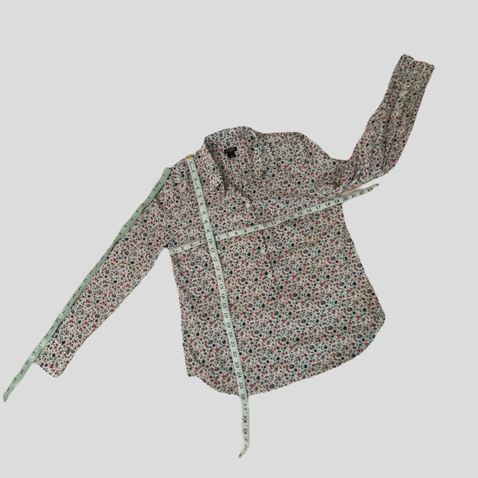 J.Crew J. Crew floral Oxford partial button up shirt Size S / US 4 / IT 40 - 6 Thumbnail