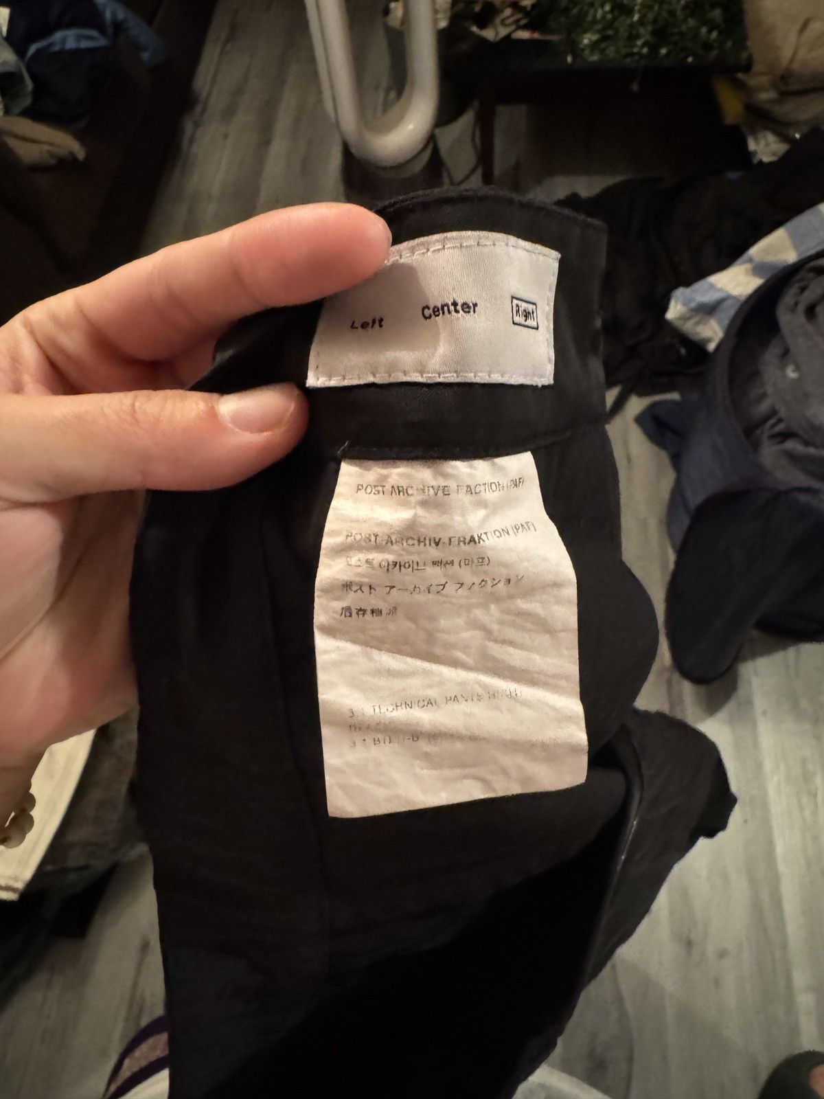 POST ARCHIVE FACTION (PAF) × Vintage 3.1 TECHNICAL PANTS RIGHT (BLACK) Size US 30 / EU 46 - 3 Thumbnail
