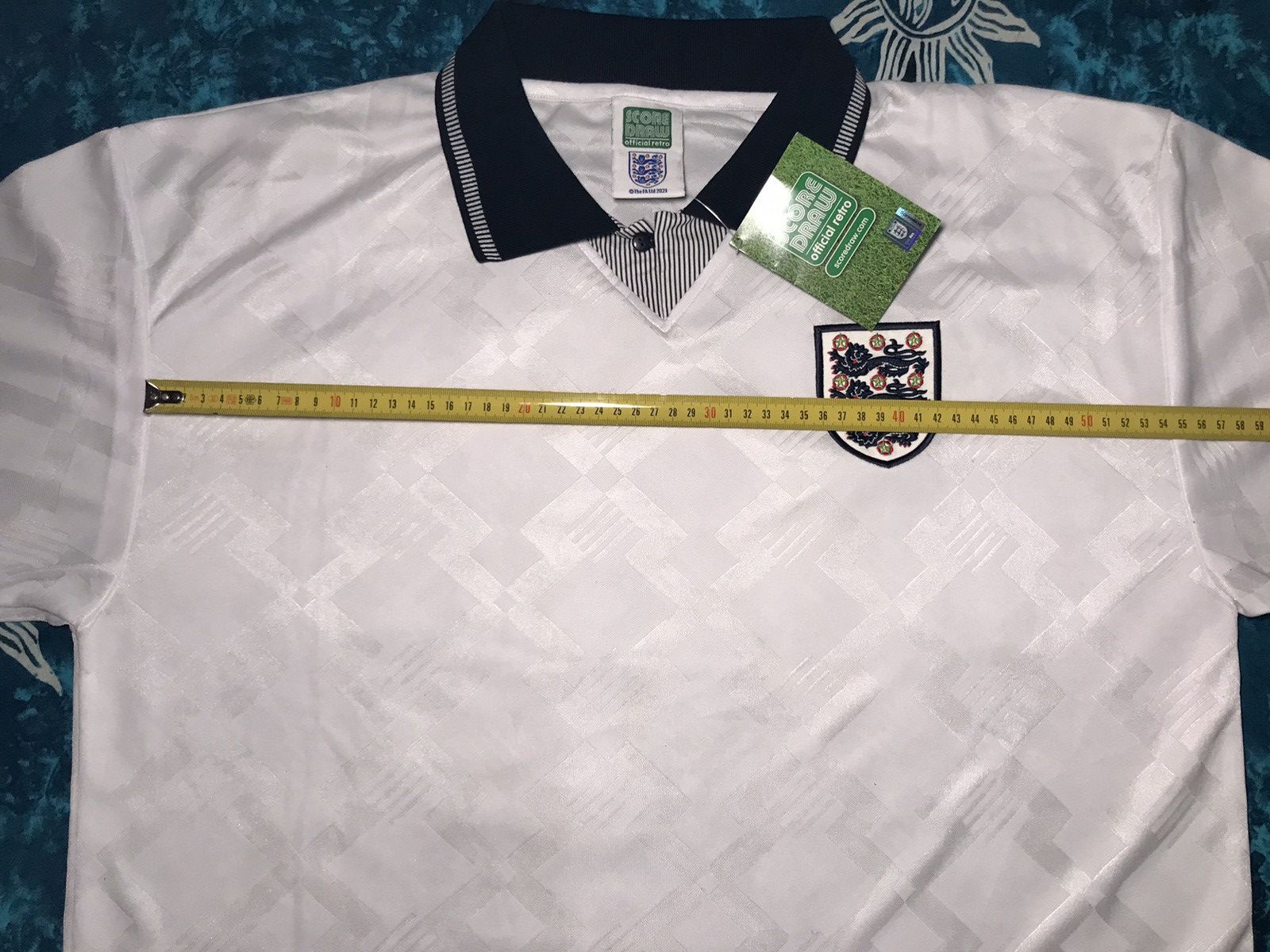 Vintage Score Draw England 1990/1992 Home Shirt Umbro Soccer Jersey Size US XL / EU 56 / 4 - 16 Thumbnail