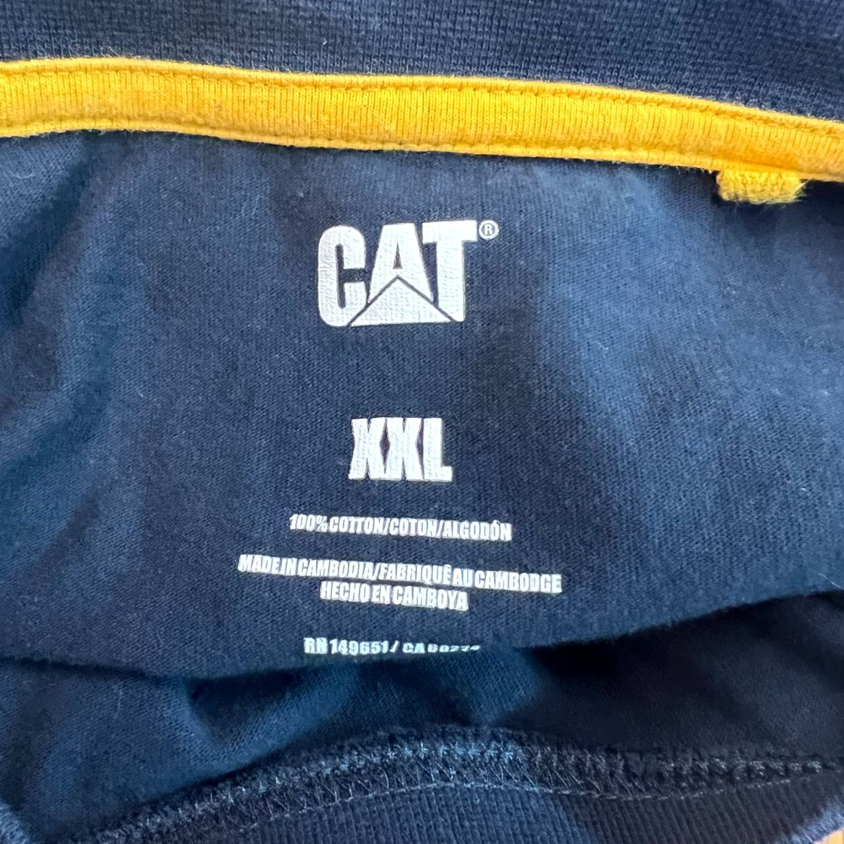 Caterpillar Caterpillar Shirt Mens Logo Blue Pullover T-Shirt 2XL Size 2XL Blue Crew Neck Short Sleeve"} Size US XXL / EU 58 / 5 - 4 Thumbnail