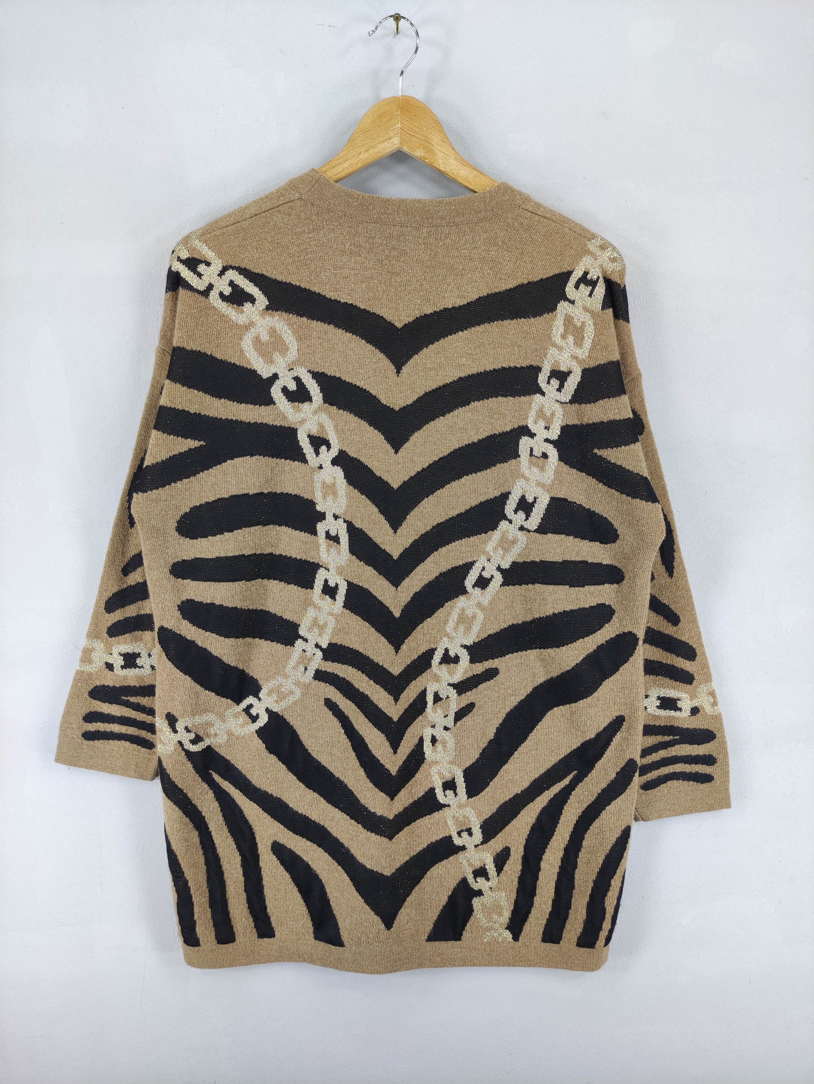 Jaeger Vintage Jaeger Wool Cardigan Chain Design Size M / US 6-8 / IT 42-44 - 6 Thumbnail