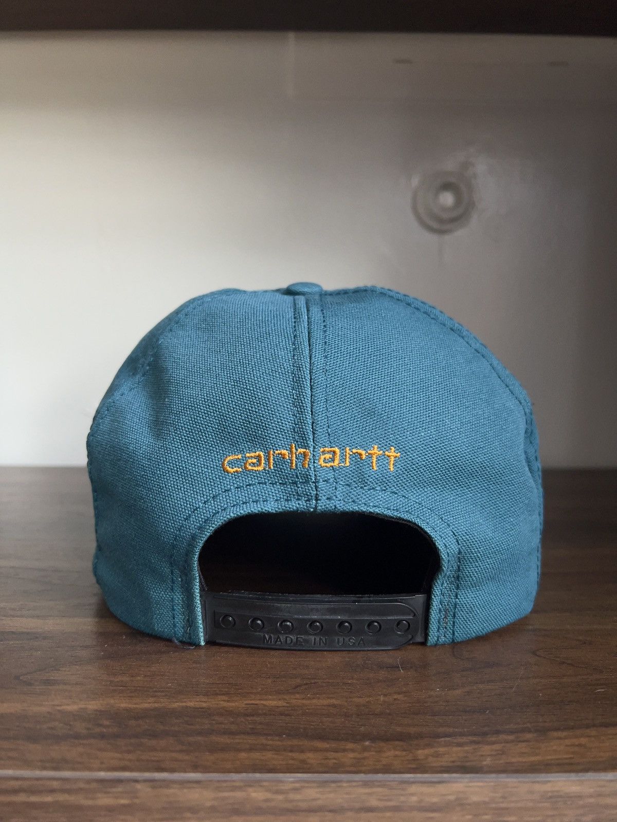 Carhartt 1990’s Carhartt Teal USA Made Snapback Hat Size ONE SIZE - 3 Thumbnail