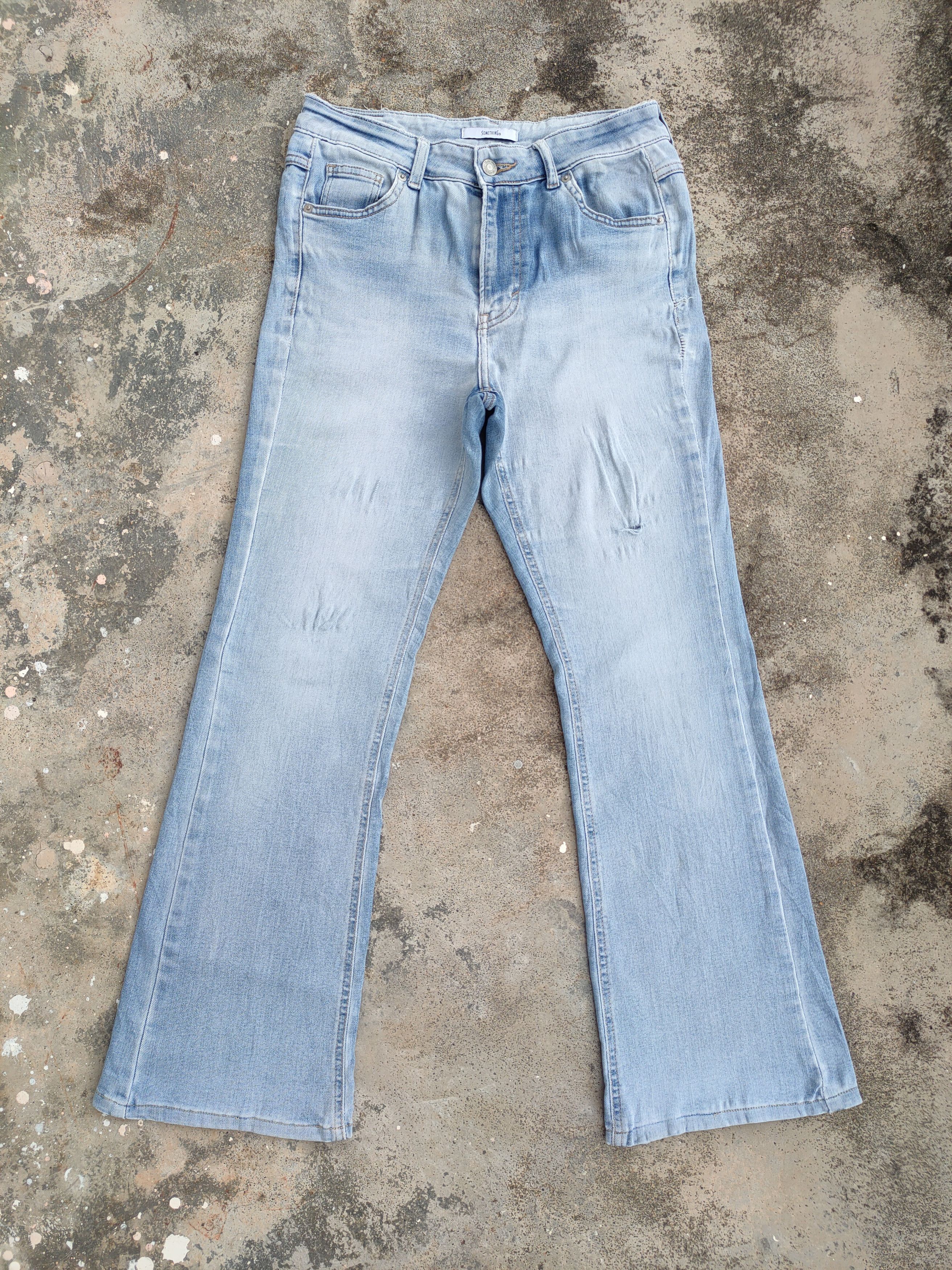 Japanese Brand × Jean × Vintage VINTAGE SOMETHING WOMAN FLARE JEANS DENIM PANTS Size US 30 / EU 46 - 1 Thumbnail
