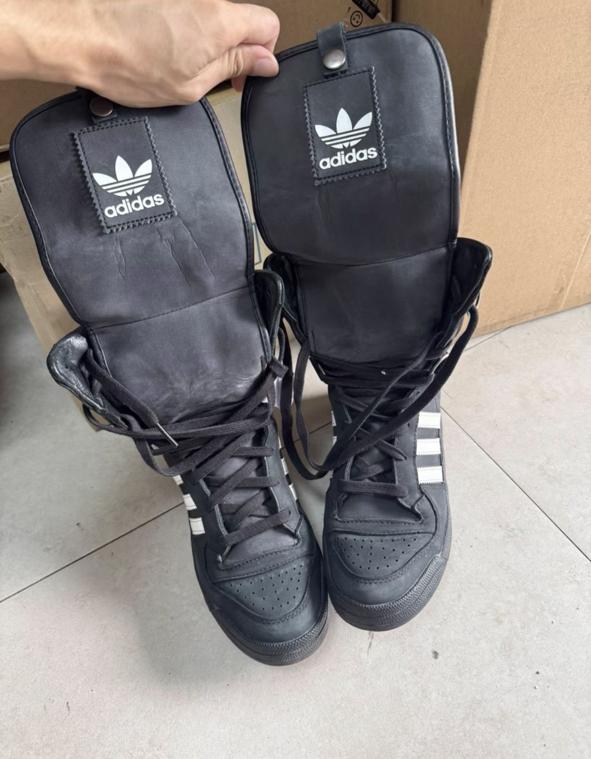 Adidas Adidas Jeremy Scott JS Tall Boy Boxing Shoes D65984 K37 Size US 7 / IT 37 - 2 Thumbnail