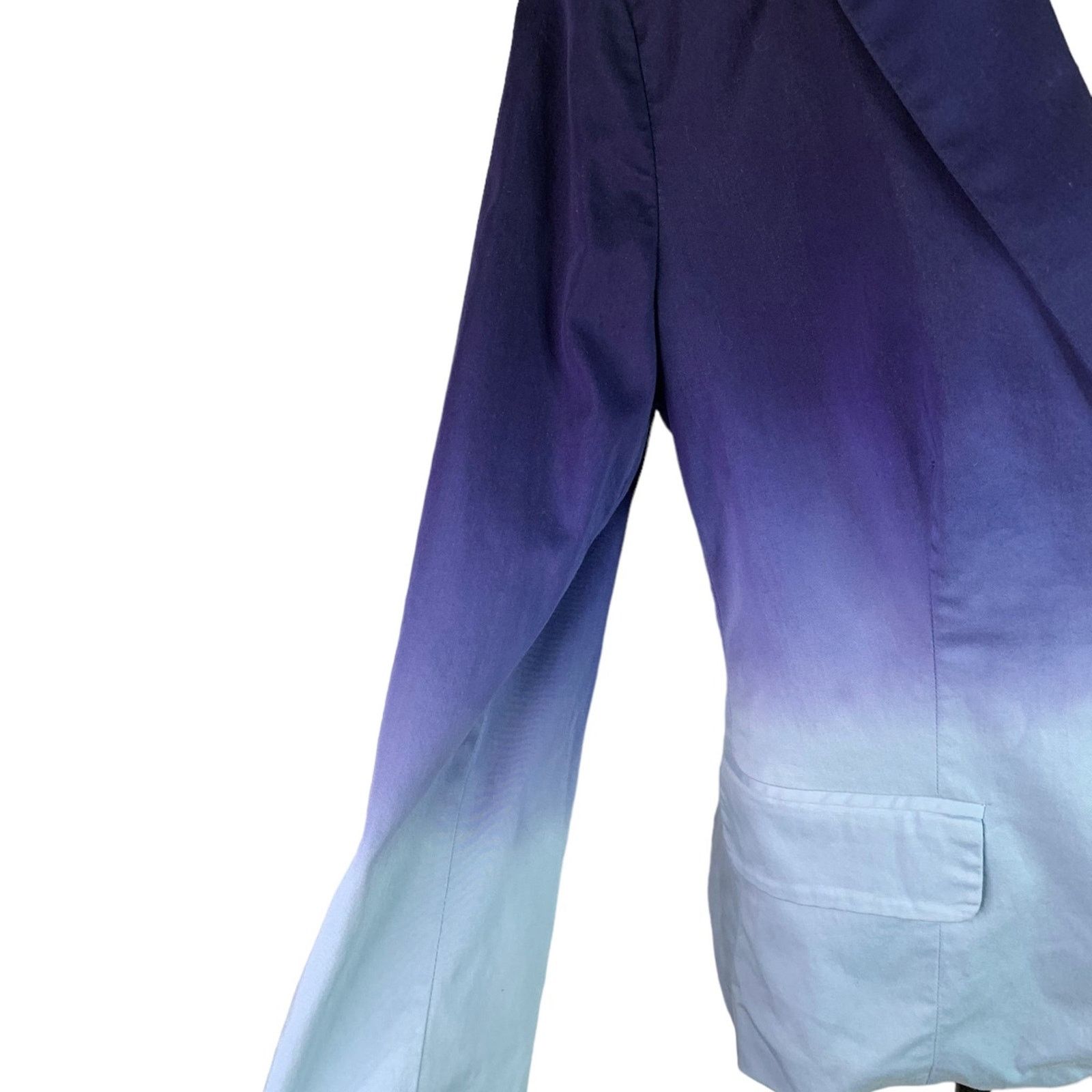 Boston Proper Boston Proper Women Blazer Blue Ambre Polyester Lining Sz 10 Size M / US 6-8 / IT 42-44 - 6 Thumbnail