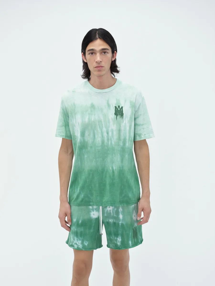 Amiri o1s1wg110425 Ma Logo Dip Dye T-Shirt in Green Size US XL / EU 56 / 4 - 3 Thumbnail