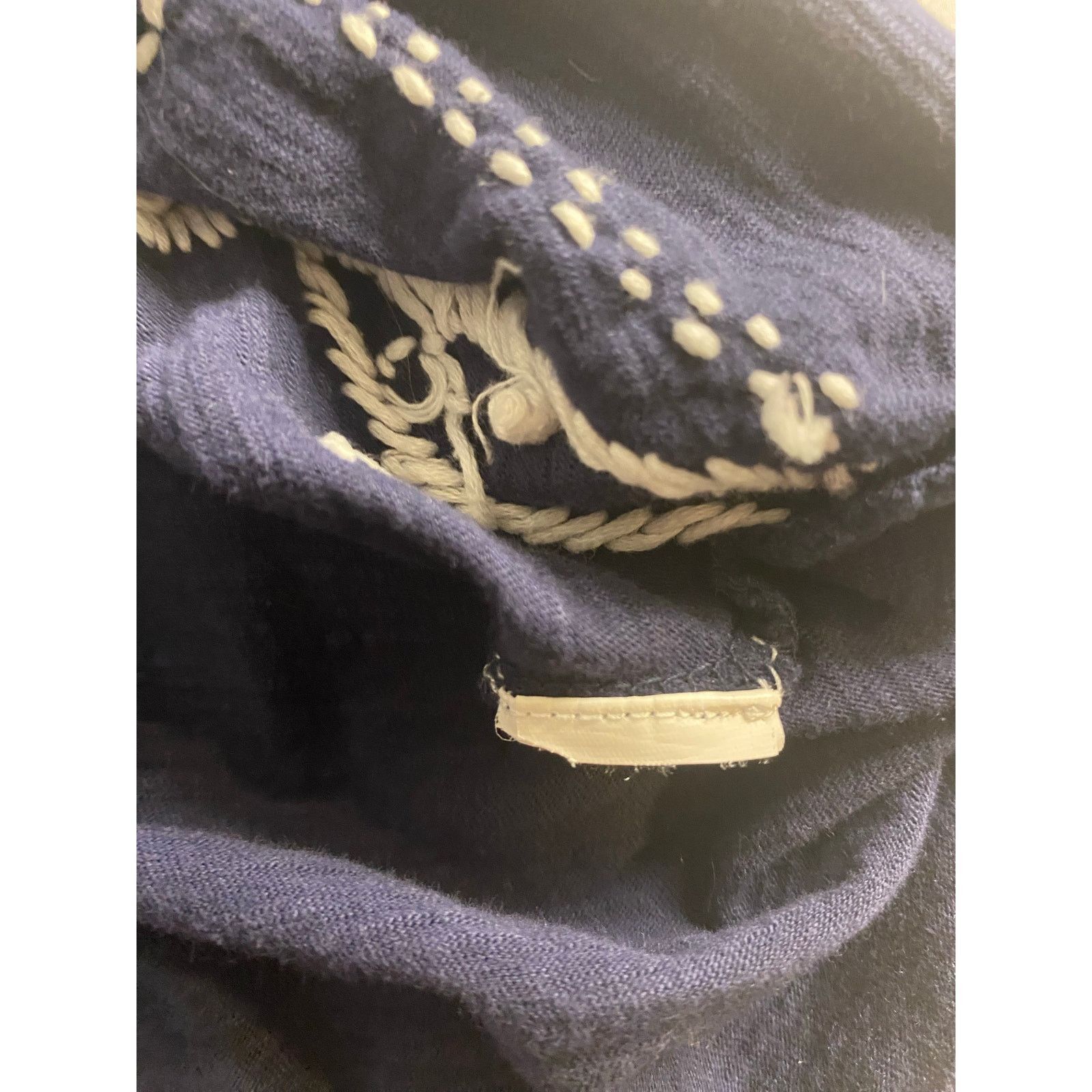 Lucky Brand Boho Festival Embroidered Navy Sleeveless Tank Top Lucky Size M / US 6-8 / IT 42-44 - 4 Thumbnail