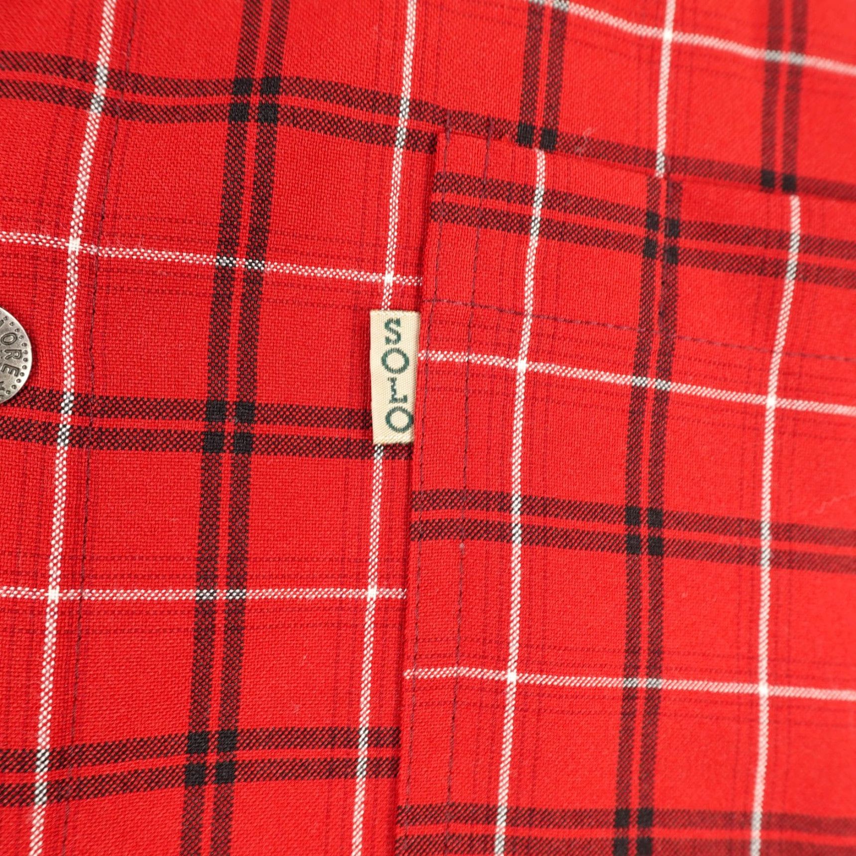 Vintage Vintage Solo Semore Shirt Mens Medium Red Plaid Button Up Made In USA Camp 90s Size US M / EU 48-50 / 2 - 3 Thumbnail