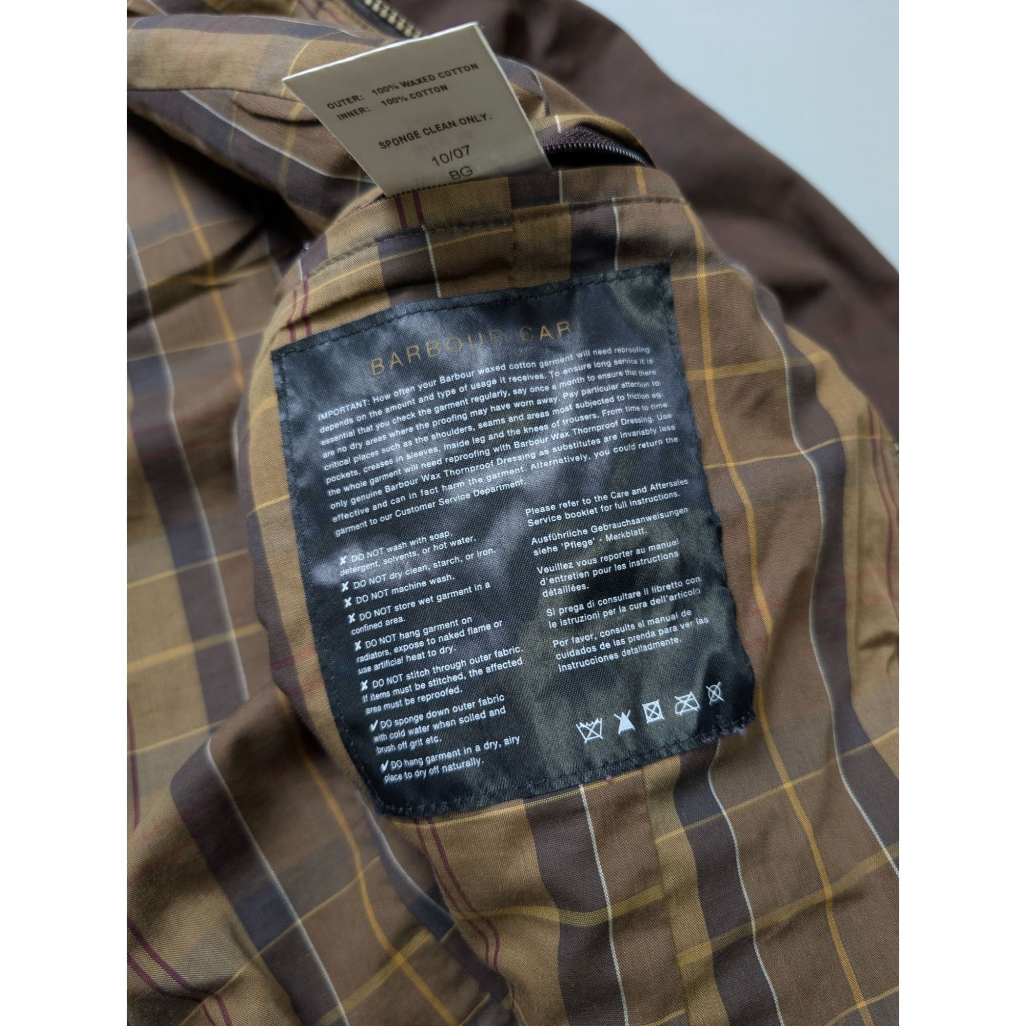 Barbour Barbour Flyweight Wax Utility Waxed Jacket (Y1095) Size XL / US 12-14 / IT 48-50 - 8 Thumbnail