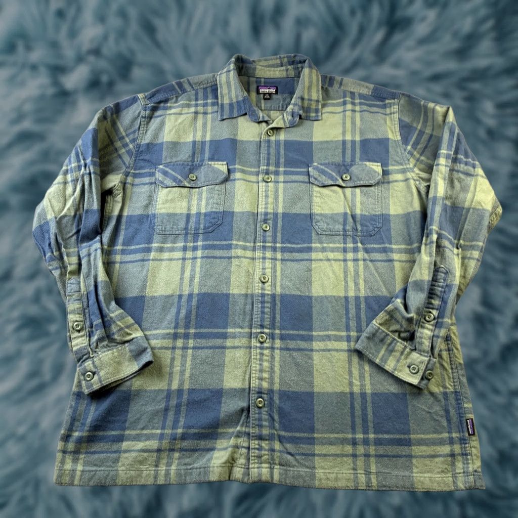 Patagonia Patagonia Shirt Mens 2XL Green Plaid Fjord Flannel Midweight Button Up Organic Size US XXL / EU 58 / 5 - 1 Thumbnail