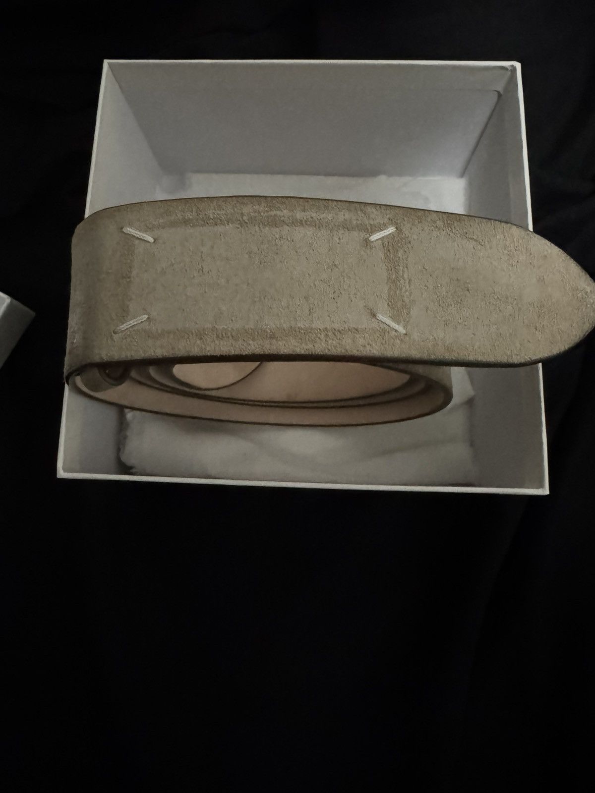Maison Margiela Beige Four Stitches Belt Size 40 - 1 Thumbnail