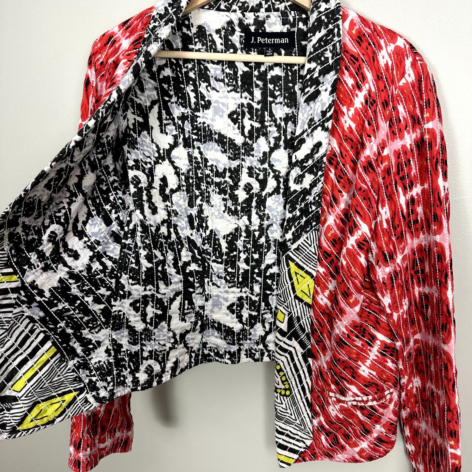 J. Peterman J Peterman Quilted Reversible Jacket Cardigan Art to Wear 6 Size M / US 6-8 / IT 42-44 - 4 Thumbnail