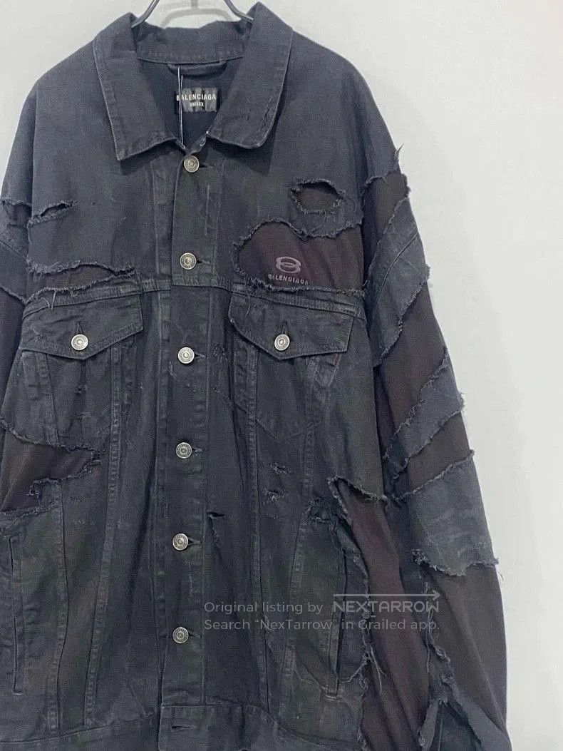 Balenciaga Balenciaga Patchwork Denim Jacket. Size US S / EU 44-46 / 1 - 2 Thumbnail