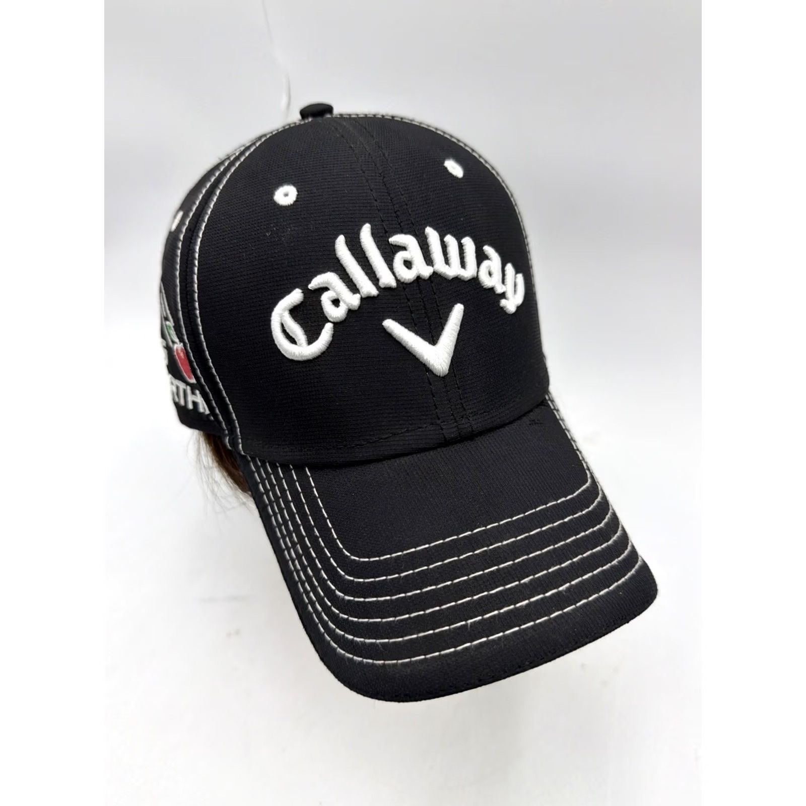 Callaway Callaway Hat Cap Strap Back Black One Size Men Adjustable Breathable Polyester Golf Hat Sports Mens Size ONE SIZE - 2 Thumbnail