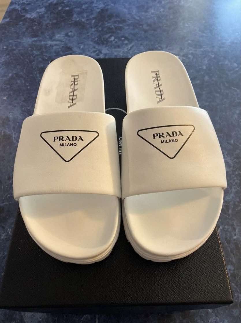 Prada Prada Lug Sole Leather Slides/Sandals Size US 8 / EU 41 - 1 Thumbnail