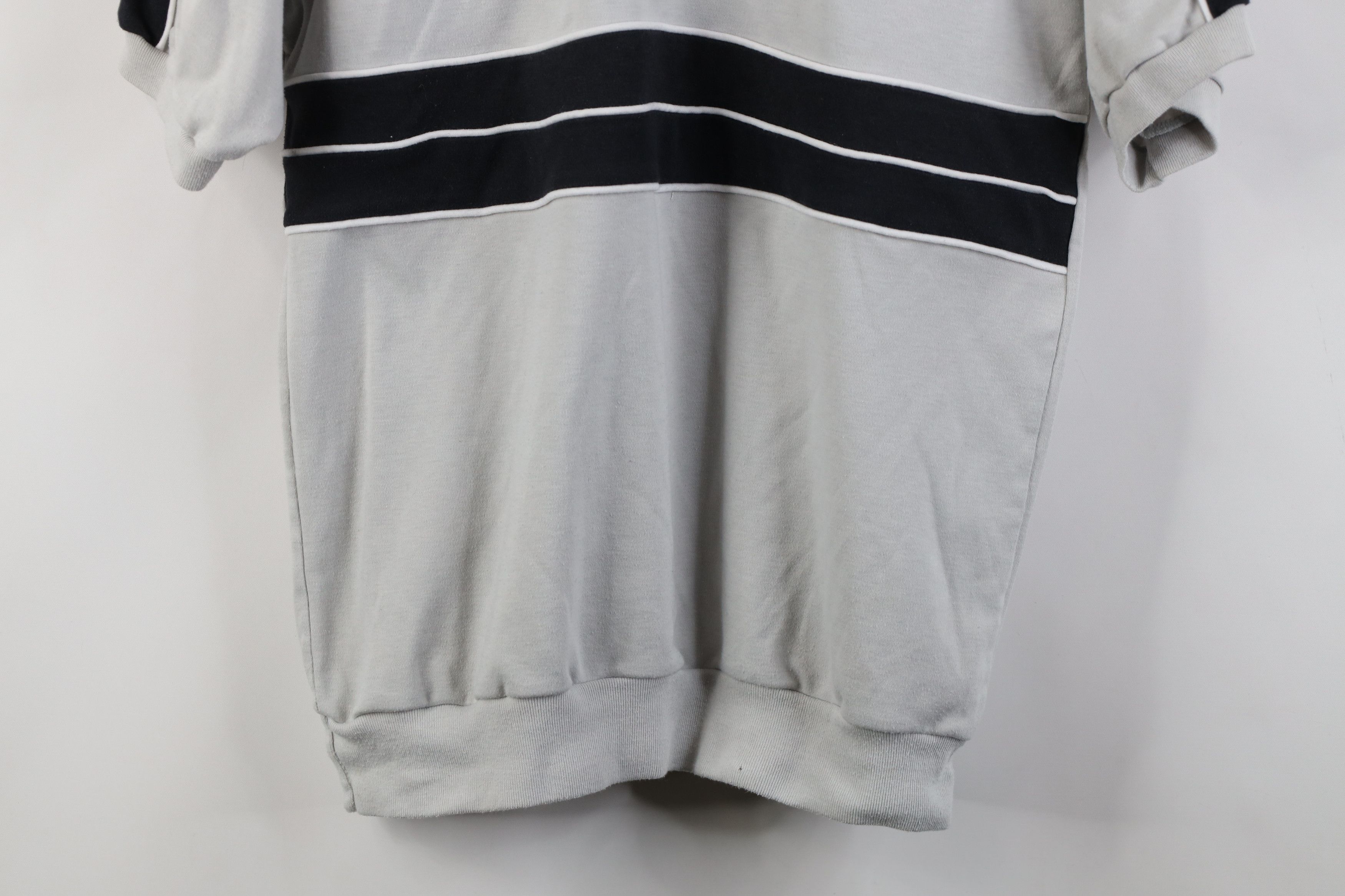 Vintage Vintage 90s Streetwear Striped Pullover Polo Shirt Gray Size L / US 10 / IT 46 - 3 Thumbnail