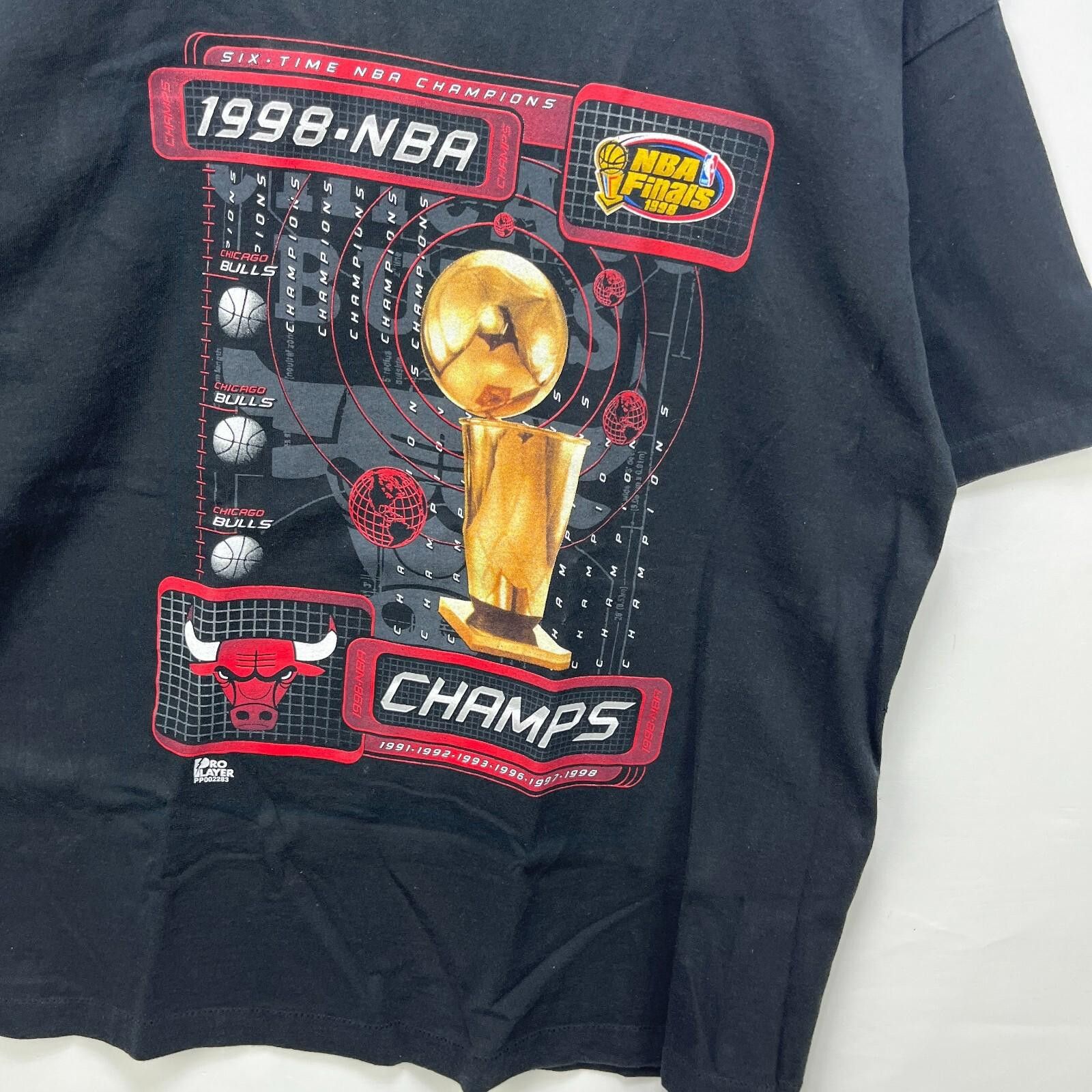 Pro Player Vintage 90s Chicago Bulls NBA Champions Finals 1998 T-Shirt Size ONE SIZE - 2 Thumbnail