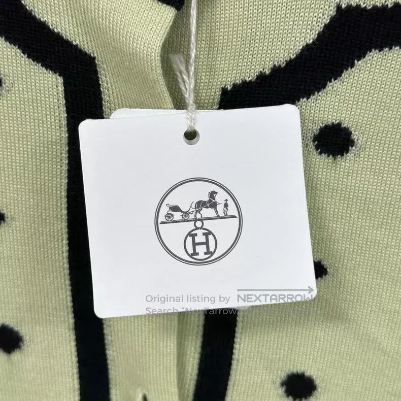 Hermes Hermes Color-block polka dot cashmere cardigan Size XS / US 0-2 / IT 36-38 - 8 Thumbnail