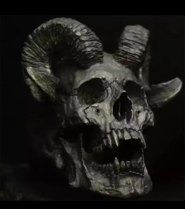 Ring Of Fire Retro Punk Skull Goat Torn Ring Size ONE SIZE - 2 Thumbnail