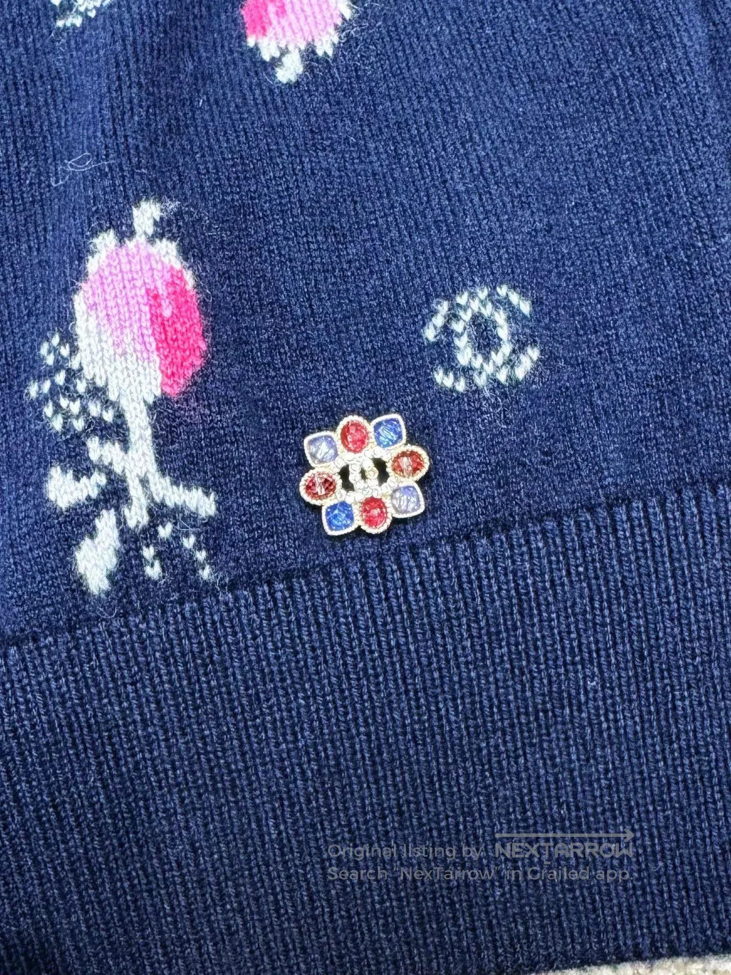 Chanel Chanel 22K Floral Cashmere Cardigan. Size US S / EU 44-46 / 1 - 4 Thumbnail