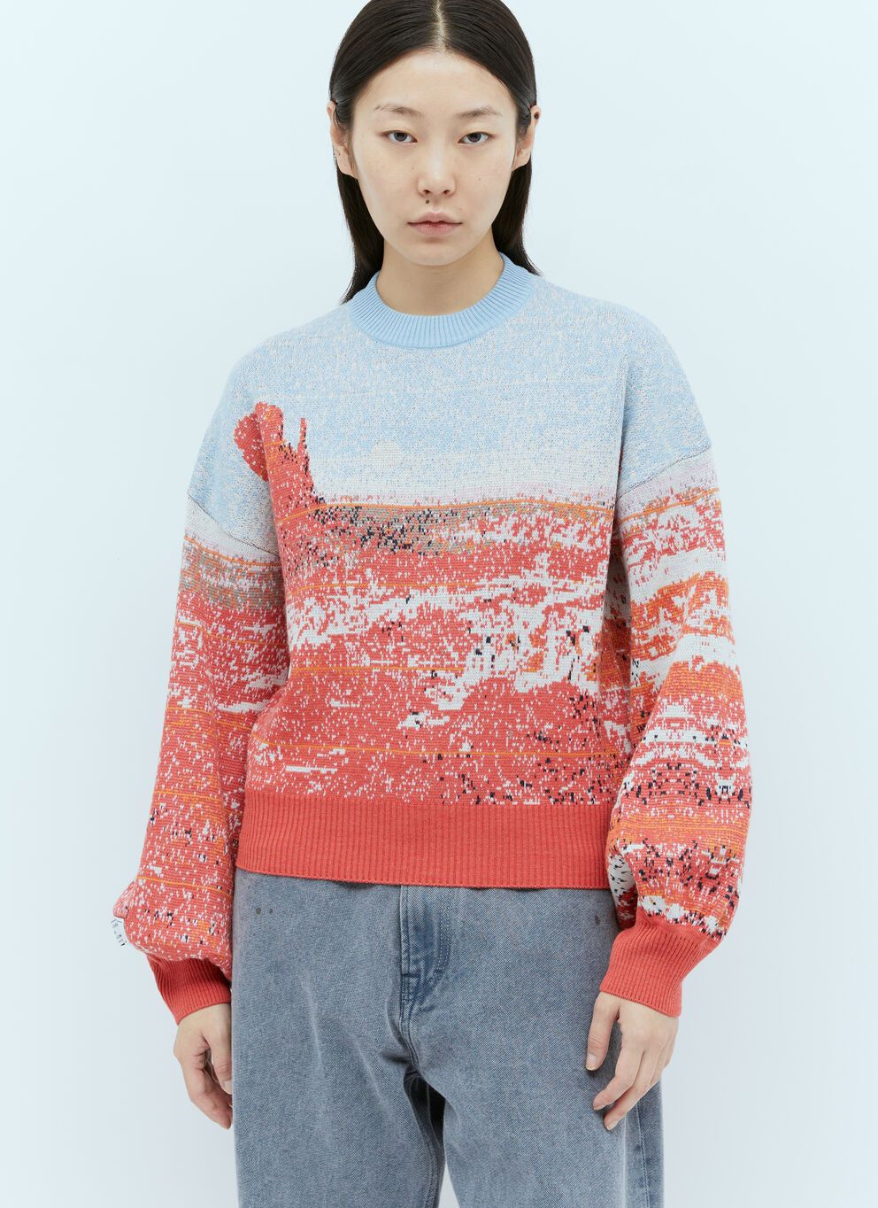 image of Canada Goose Landscape Knit Sweater in Blue, Women's (Size XS)