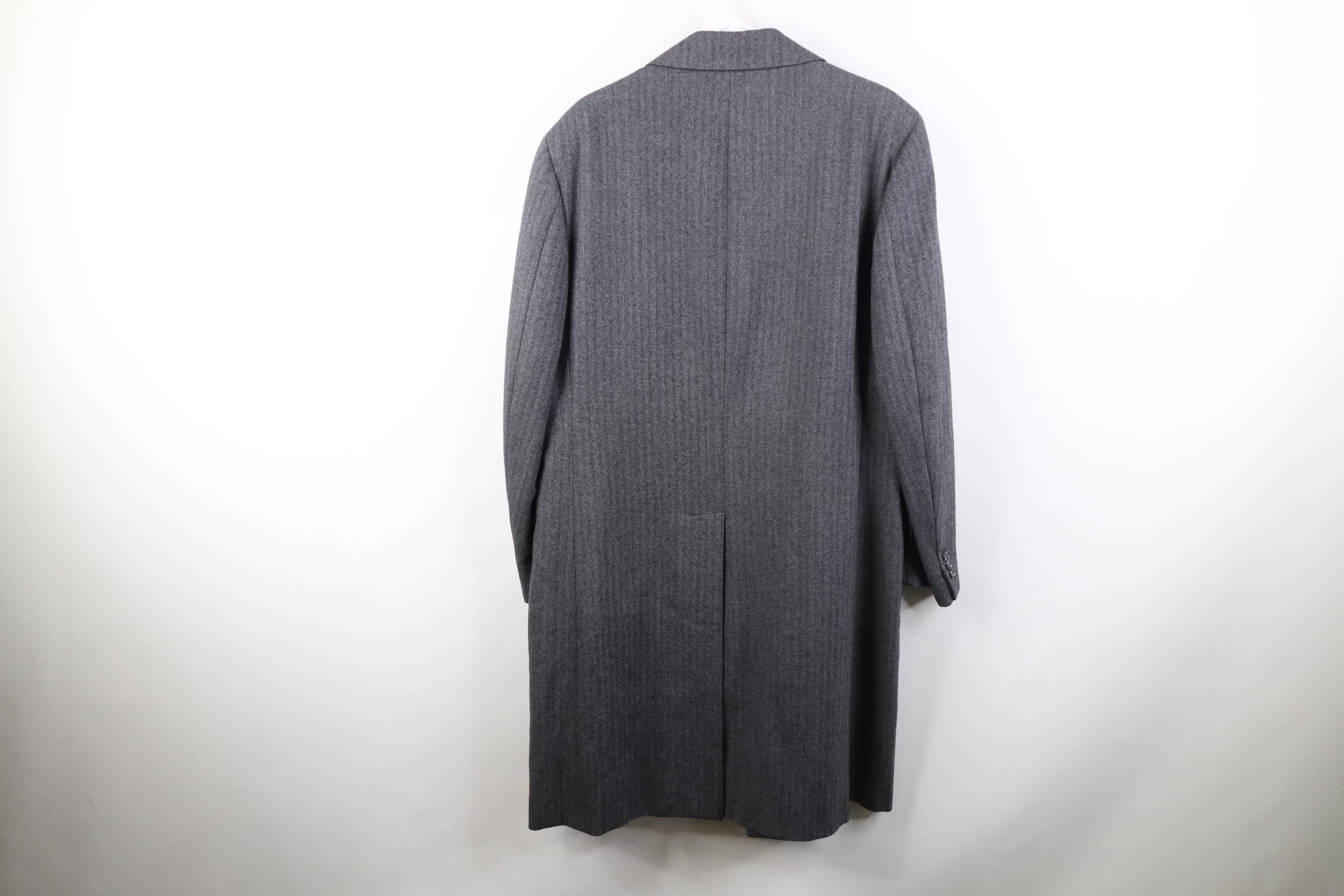 Vintage Vintage 60s 70s Streetwear Herringbone Overcoat Jacket USA Size US XXL / EU 58 / 5 - 16 Thumbnail