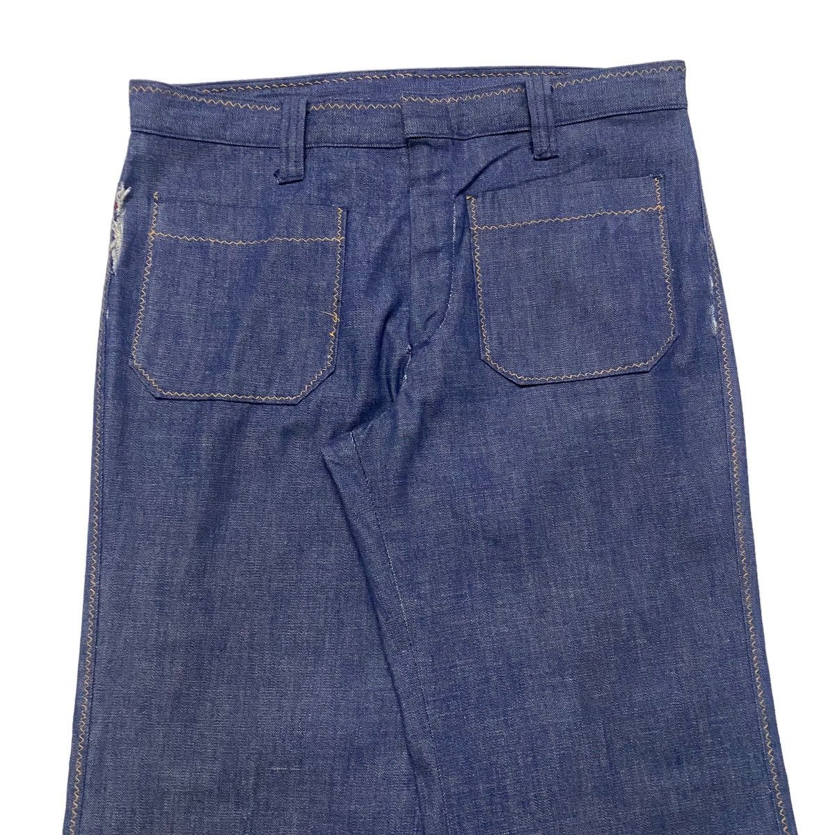 Sears Vintage 60s Sears Kings Road Denim Super Flare Jeans Size US 31 - 3 Thumbnail