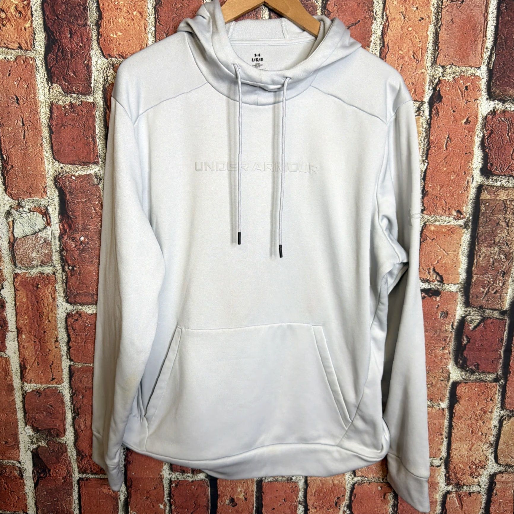 Under Armour Under Armour Mens Hoodie Pullover Logo Grey L Regular Fit Long Sleeve Sports Sweatshirt Size US L / EU 52-54 / 3 - 2 Thumbnail