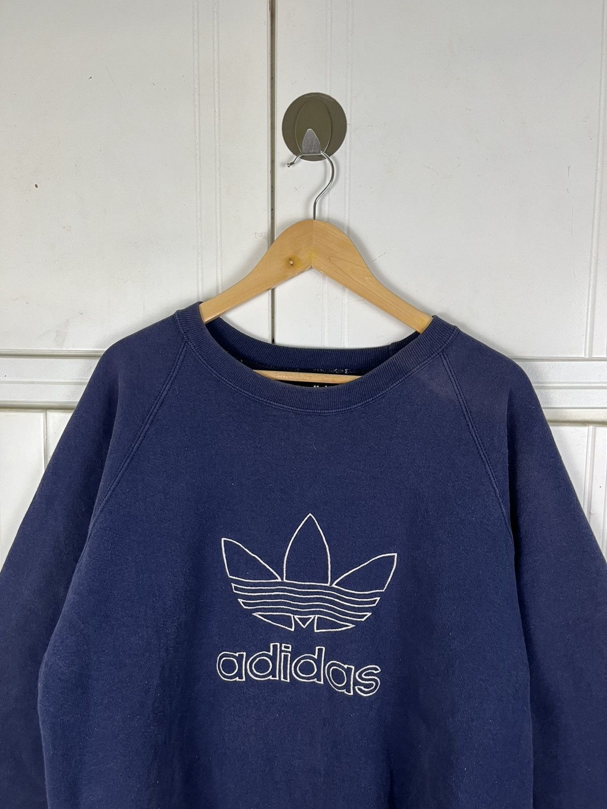 Adidas × Vintage Vintage Adidas Trefoil Crewneck Size US M / EU 48-50 / 2 - 2 Thumbnail