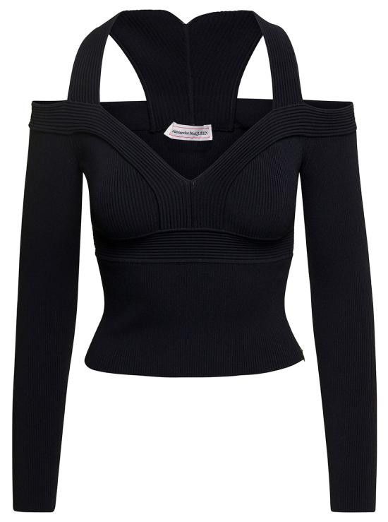 Alexander McQueen ALEXANDER MCQUEEN Women Tops 734534Q1A5B1000 Black Size S / US 4 / IT 40 - 1 Thumbnail
