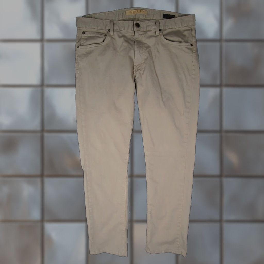Vintage Agave Pants Mens 38 Beige Classic Taper Chino 38x31 Cotton Made in USA Size US 38 / EU 54 - 1 Thumbnail