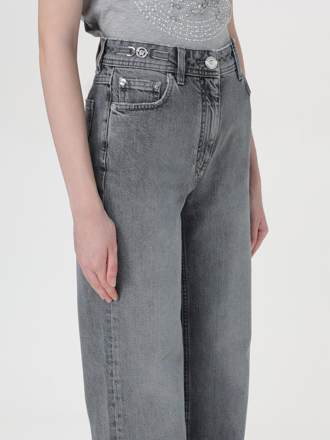 Versace o1s22i1n1024 Medusa Straight Jeans in Grey Size 28" / US 6 / IT 42 - 5 Thumbnail