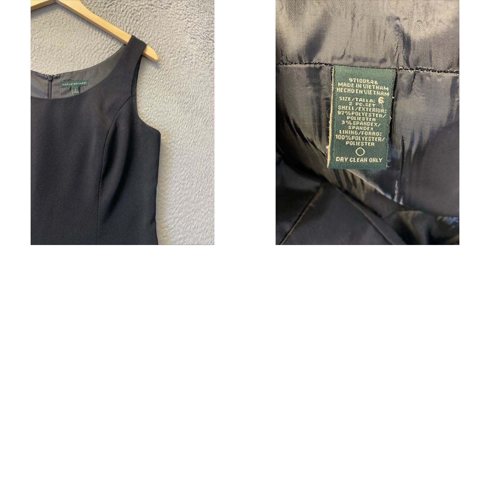 Vintage Vintage harvé benard Dress Sleeveless Polyester Blend Womens Size 6 154-14 Size M / US 6-8 / IT 42-44 - 8 Thumbnail