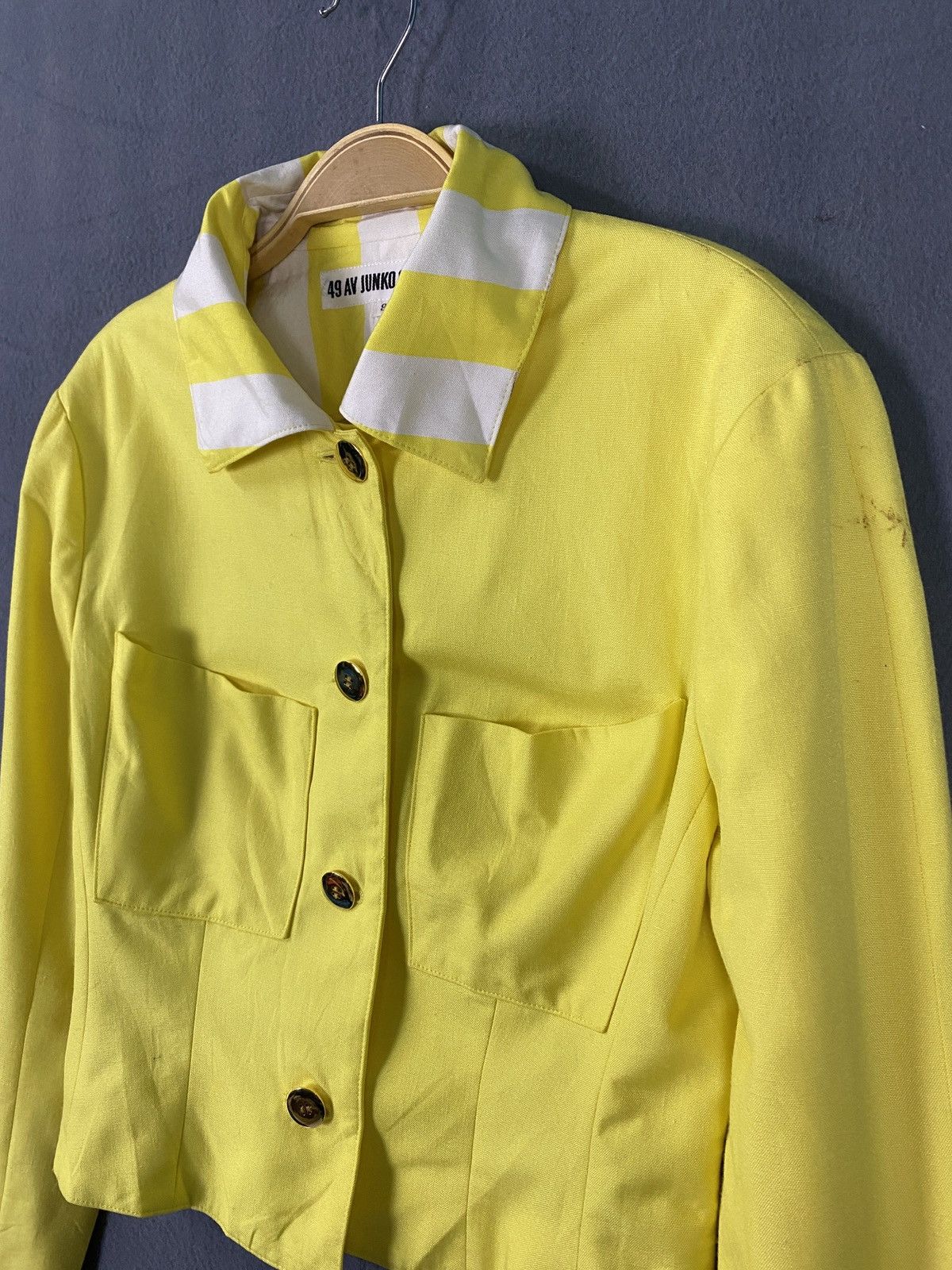 Japanese Brand × Junko Shimada 49 AV Junko Shimada Striking Yellow Cropped Jacket Size S / US 4 / IT 40 - 5 Thumbnail