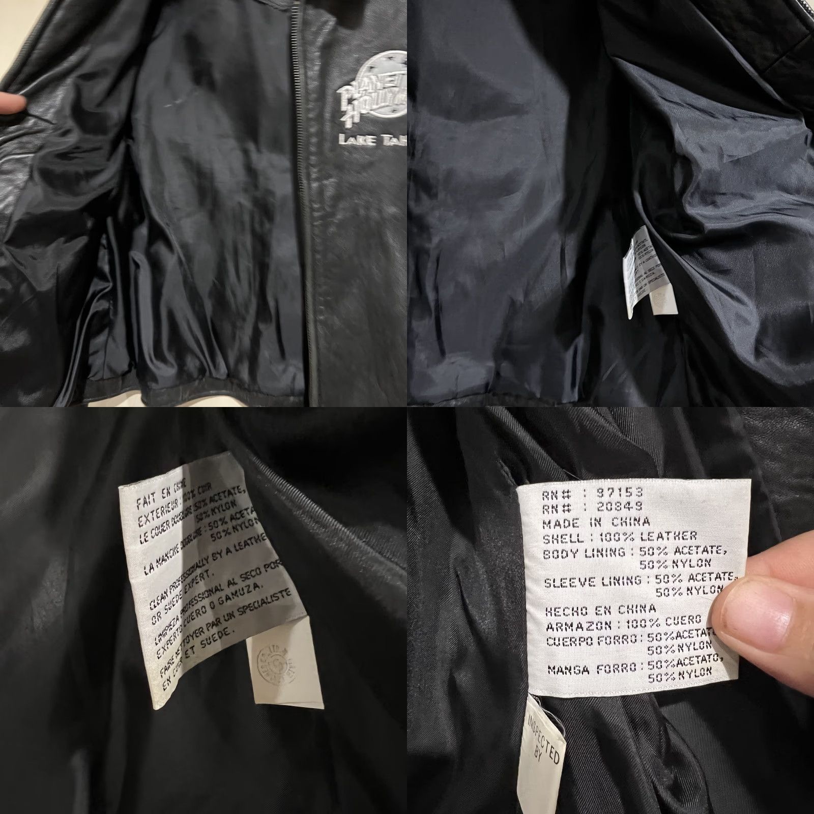 Planet Hollywood VINTAGE Planet Hollywood Leather Jacket Women’s Large Black Motorcycle Jacket Womens Size L / US 10 / IT 46 - 8 Thumbnail